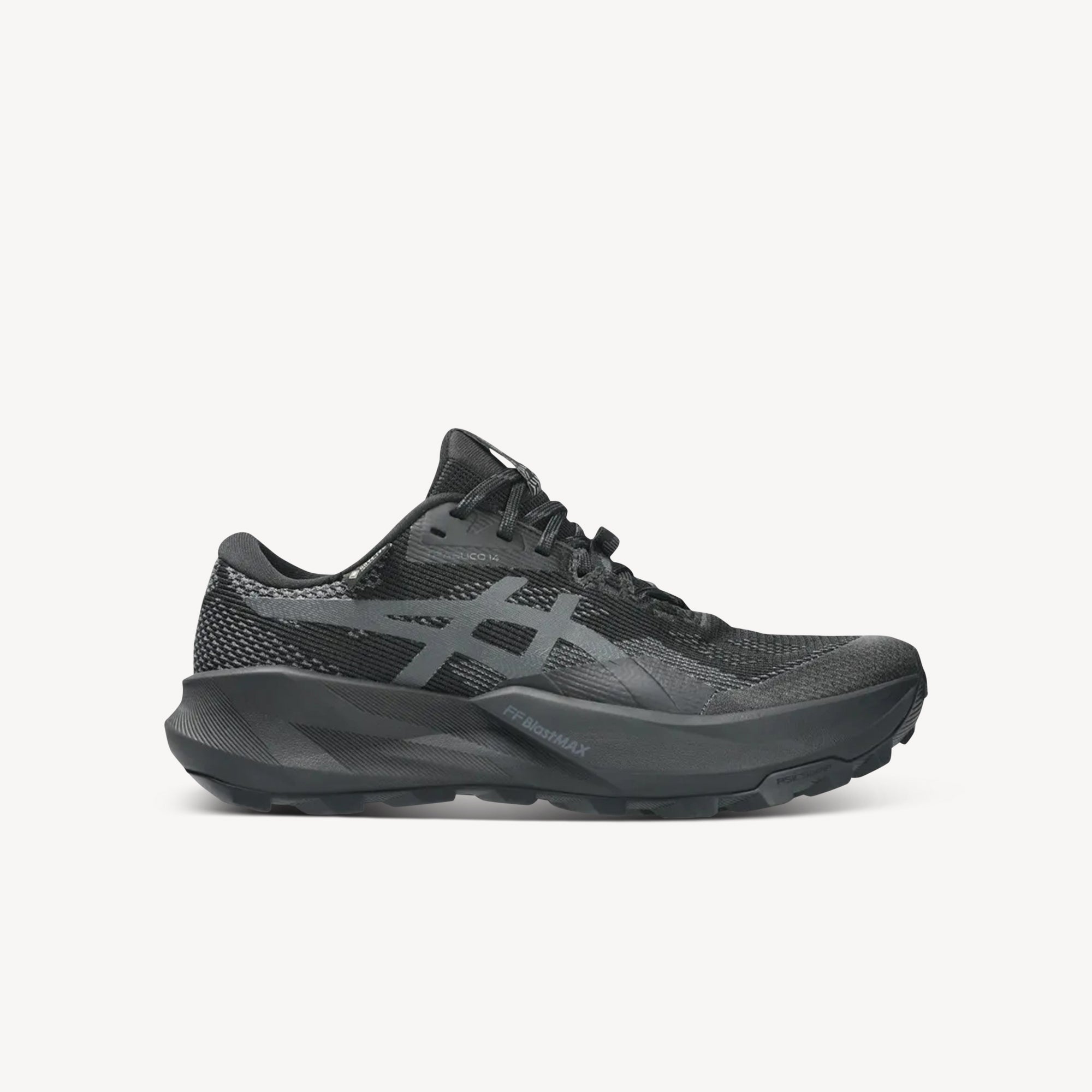 ASICS Gel-Trabuco 14 GTX Black/Graphite Grey women's – GORE-TEX waterproof trail running shoe. Shop now at ProFeet Footwear.