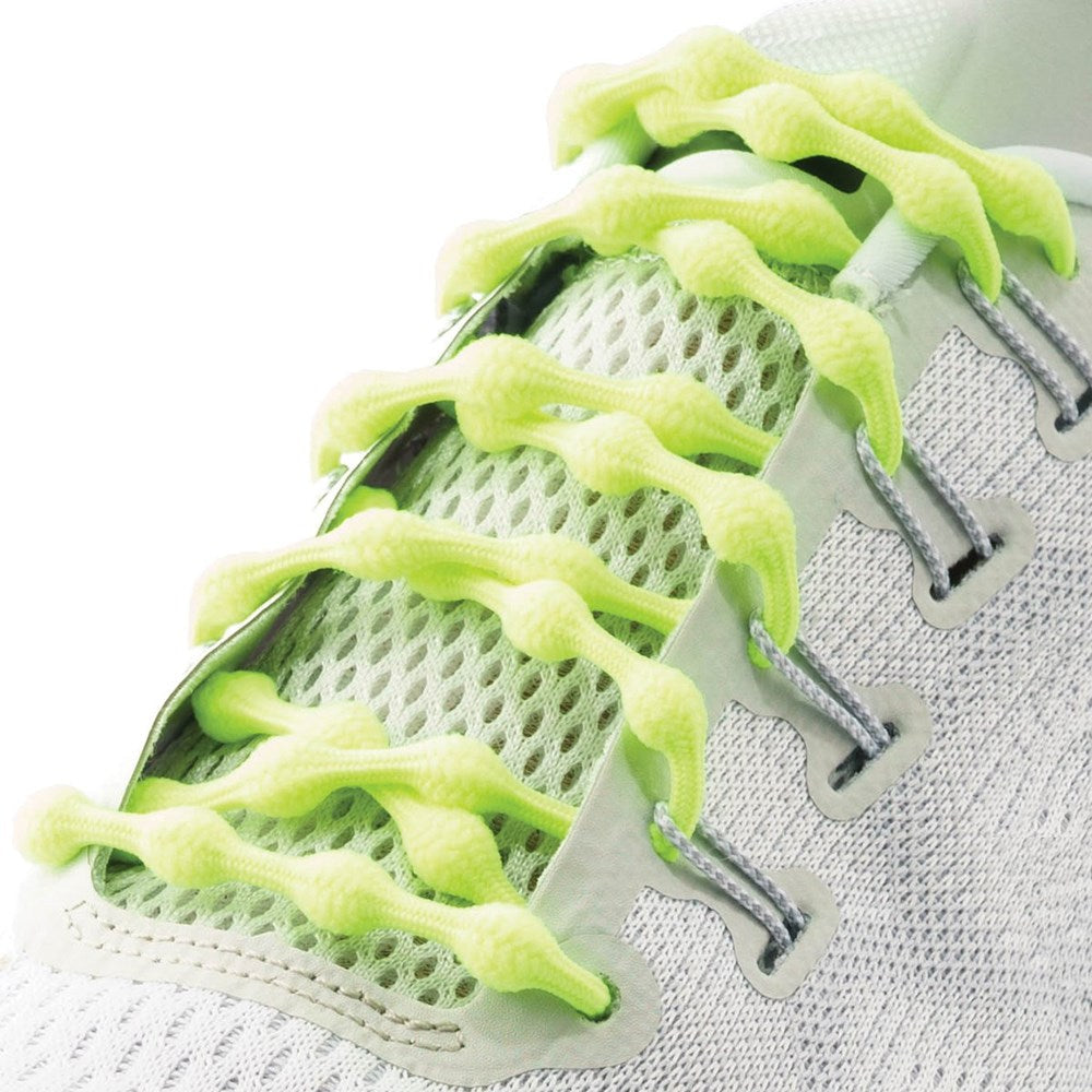 Caterpy No Tie Shoelaces - Adult Electric Yellow