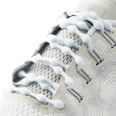 Caterpy No Tie Shoelaces Silky White Adults