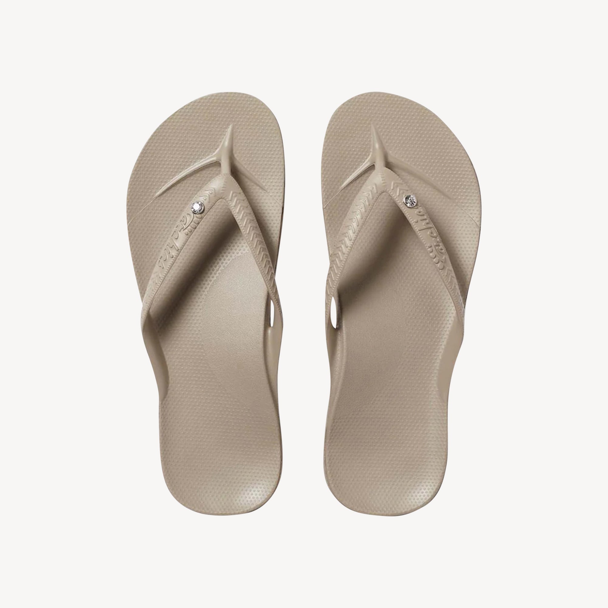 Archies Thongs Crystal Taupe
