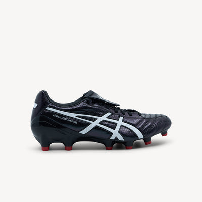 ASICS Lethal Testimonial 4 IT Black/White Men’s features soft kangaroo leather upper, external heel counter, HG10mm™ technology and multi‑stud outsole. Shop now.