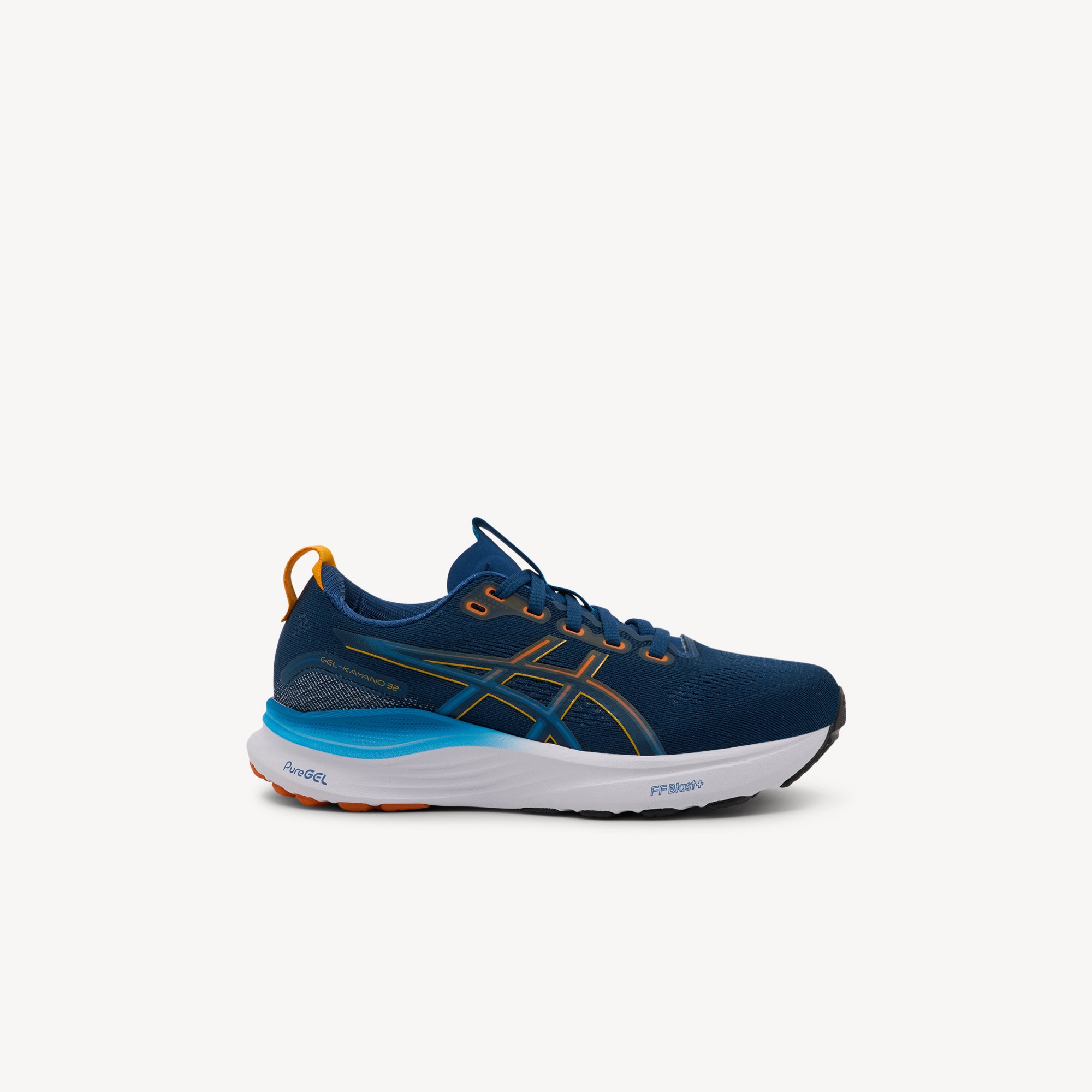 ASICS GEL-KAYANO 32 GS features premium stability technology and maximum cushioning at Profeet Footwear. Purpose-built running shoe for kids. Expert-fitted.