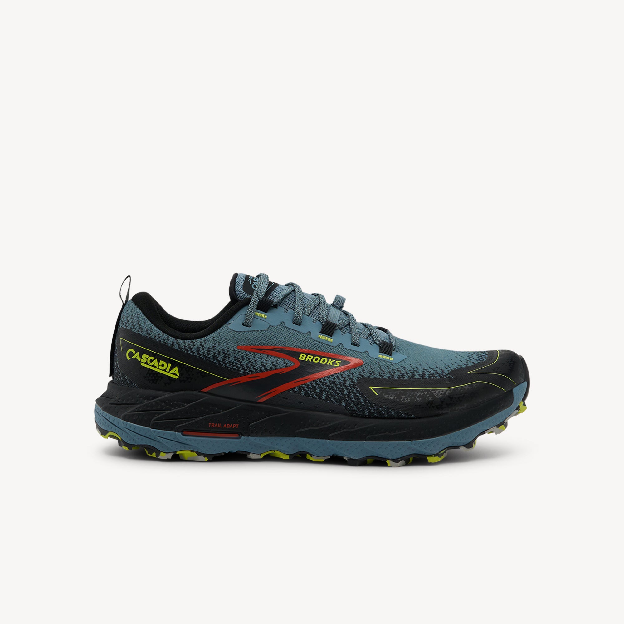 Brooks Cascadia 18 features adaptable stability at Profeet Footwear. DNA Loft v2 cushioning for protective comfort on technical trails mile after mile.