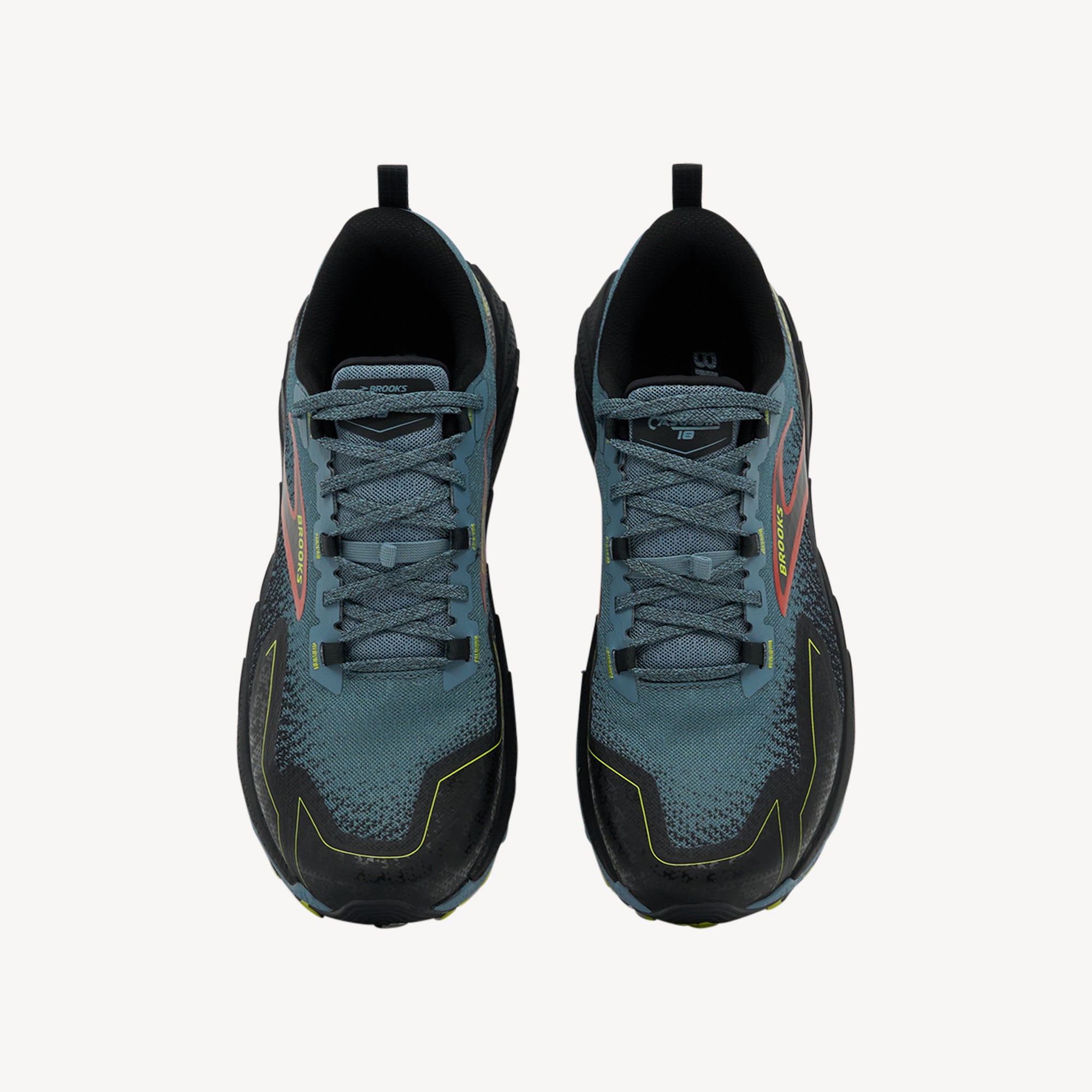 Brooks Cascadia 18 Citadel / Ebony / Lime Mens