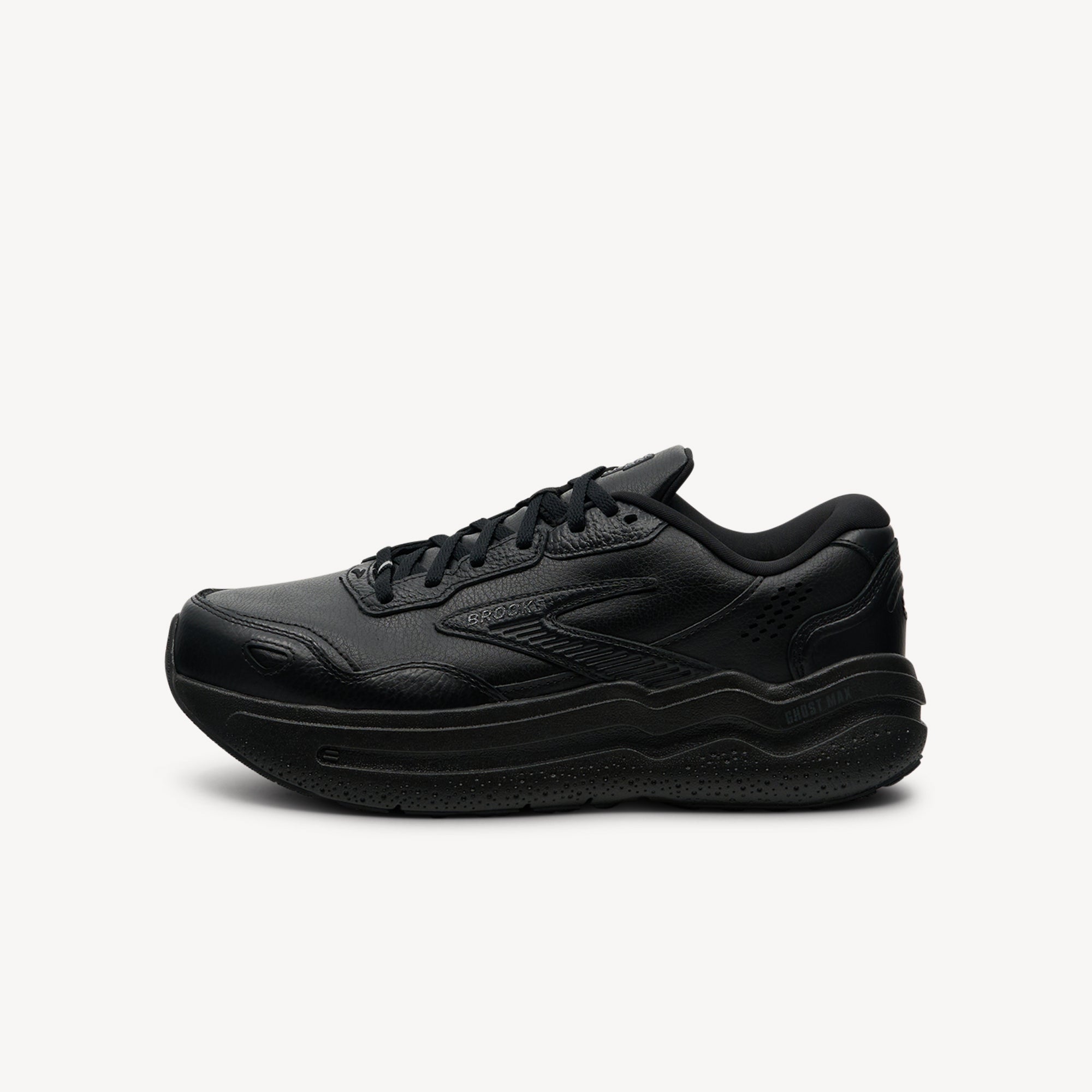 Brooks Ghost Max 2 Leather Black / Black Mens