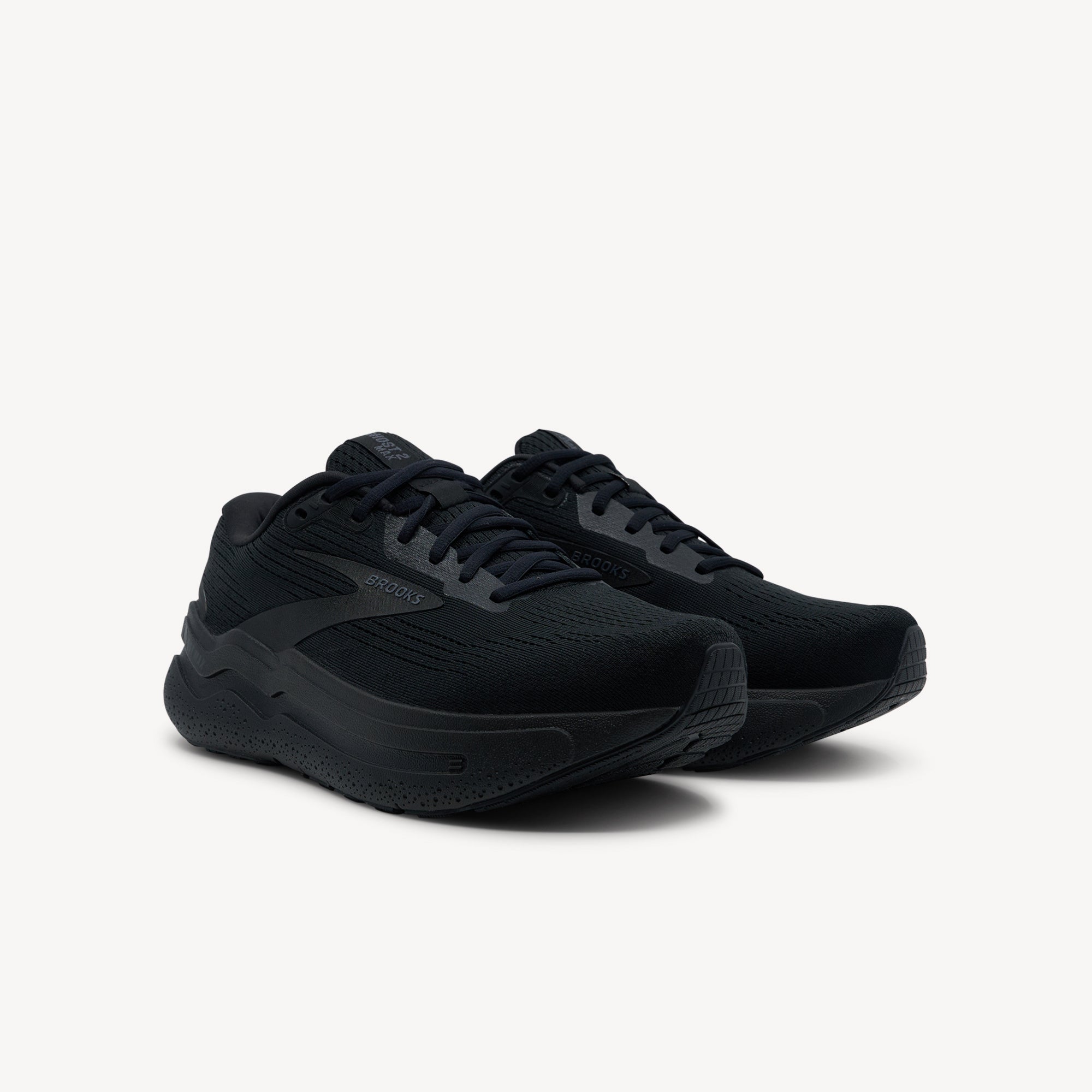 Side view of Brooks Ghost Max 2 features maximum cushioning comfort at Profeet Footwear. Soft protective ride with broad stable base for running and walking. Shop now.