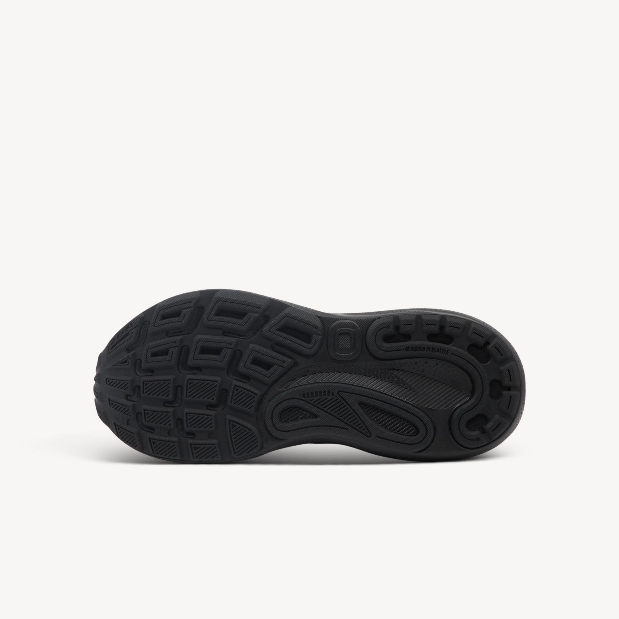 Outsole view of Brooks Adrenaline GTS 24. Durable Full-Coverage Rubber Outsole provides high-quality durability reliable grip. Shop now at Profeet Footwear.