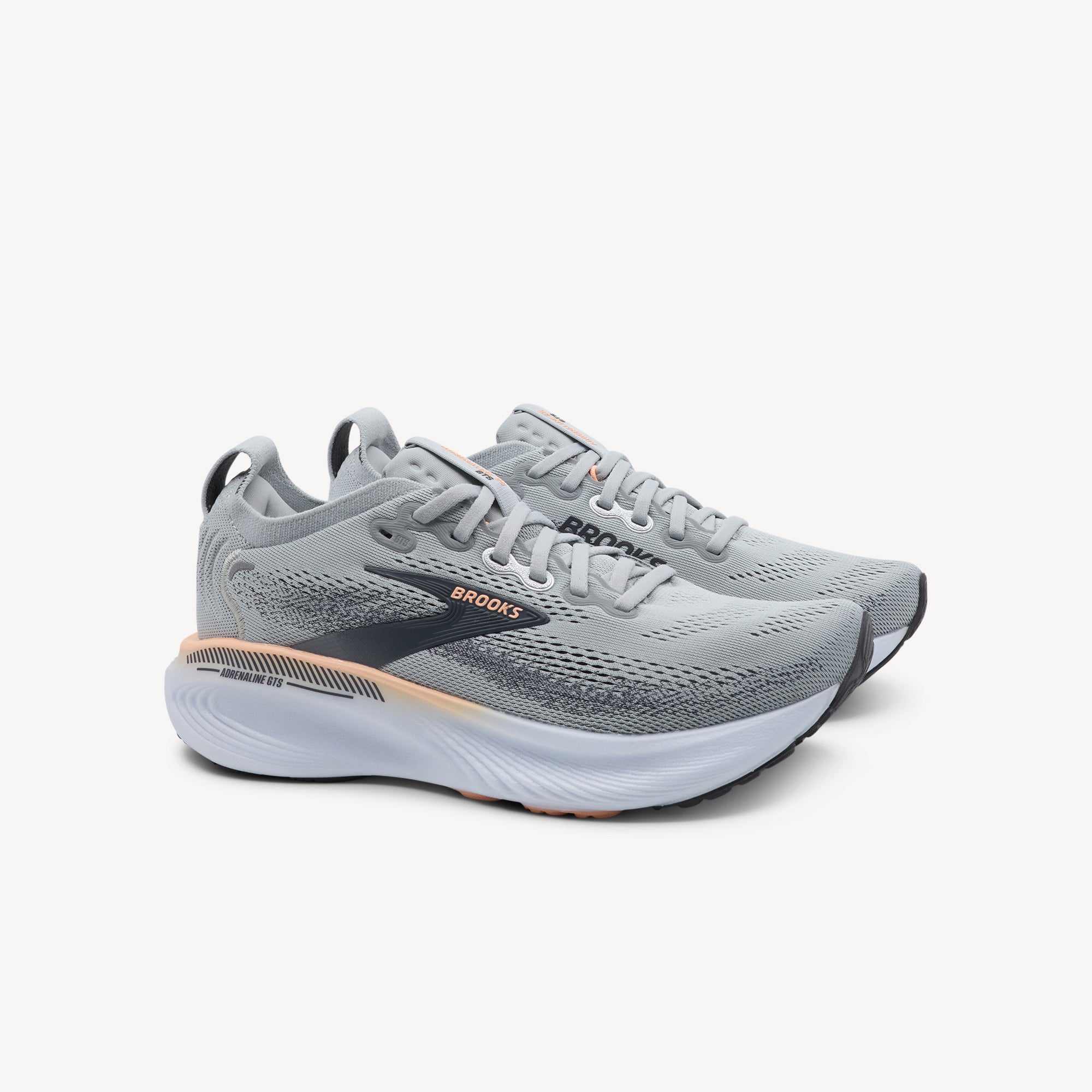 Side view of Brooks Adrenaline GTS 25 features nitrogen-infused cushioning at Profeet Footwear. Go-to stability trainer for smooth, supportive runs. Shop now.