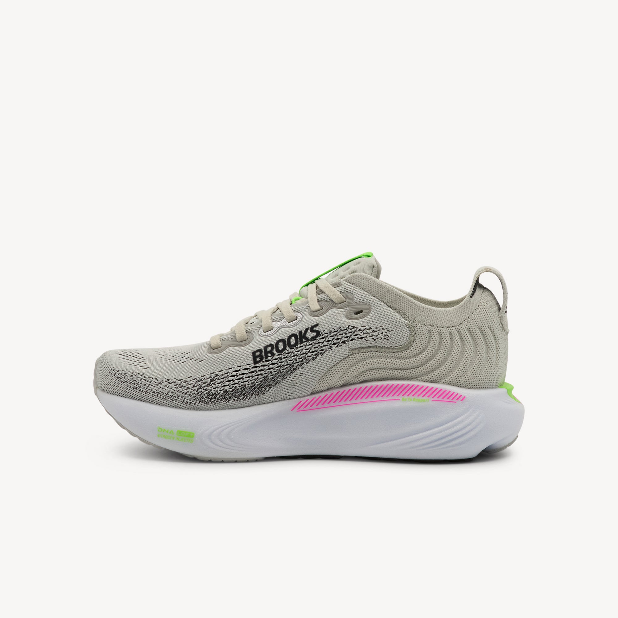 Brooks Adrenaline GTS 25 Oyster / Pink / Green Womens