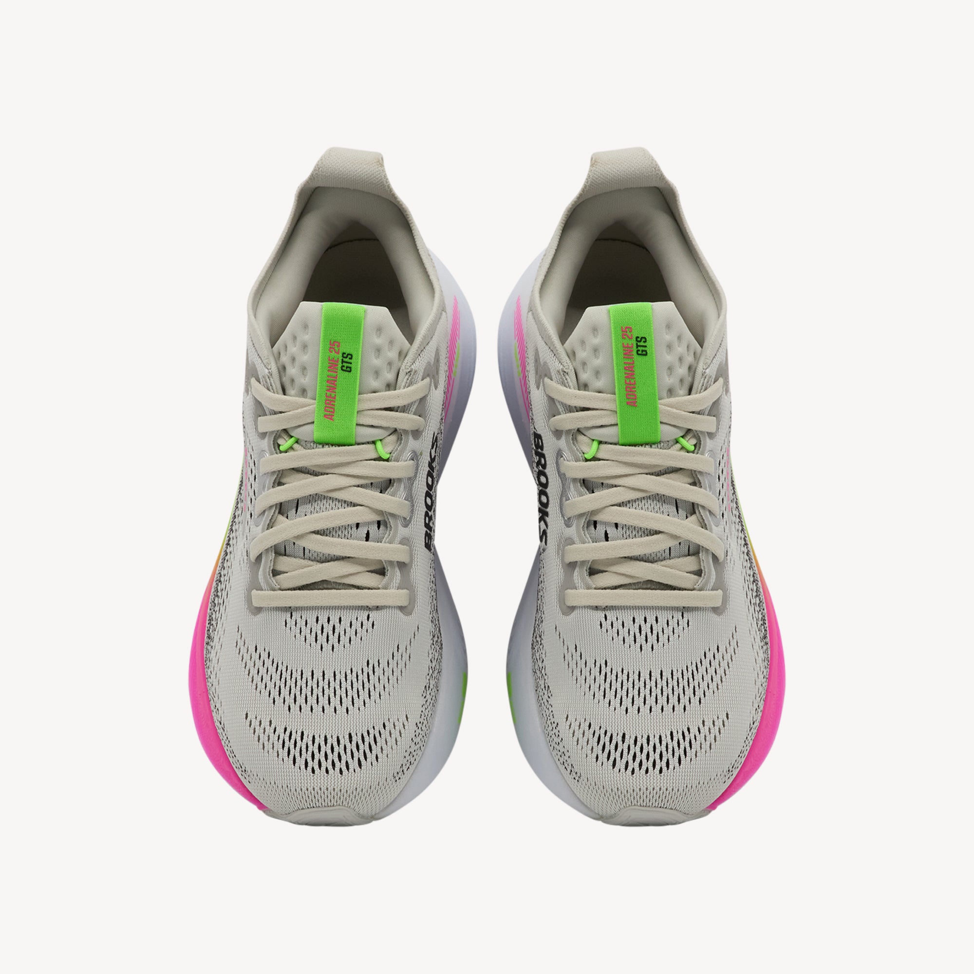 Brooks Adrenaline GTS 25 Oyster / Pink / Green Womens