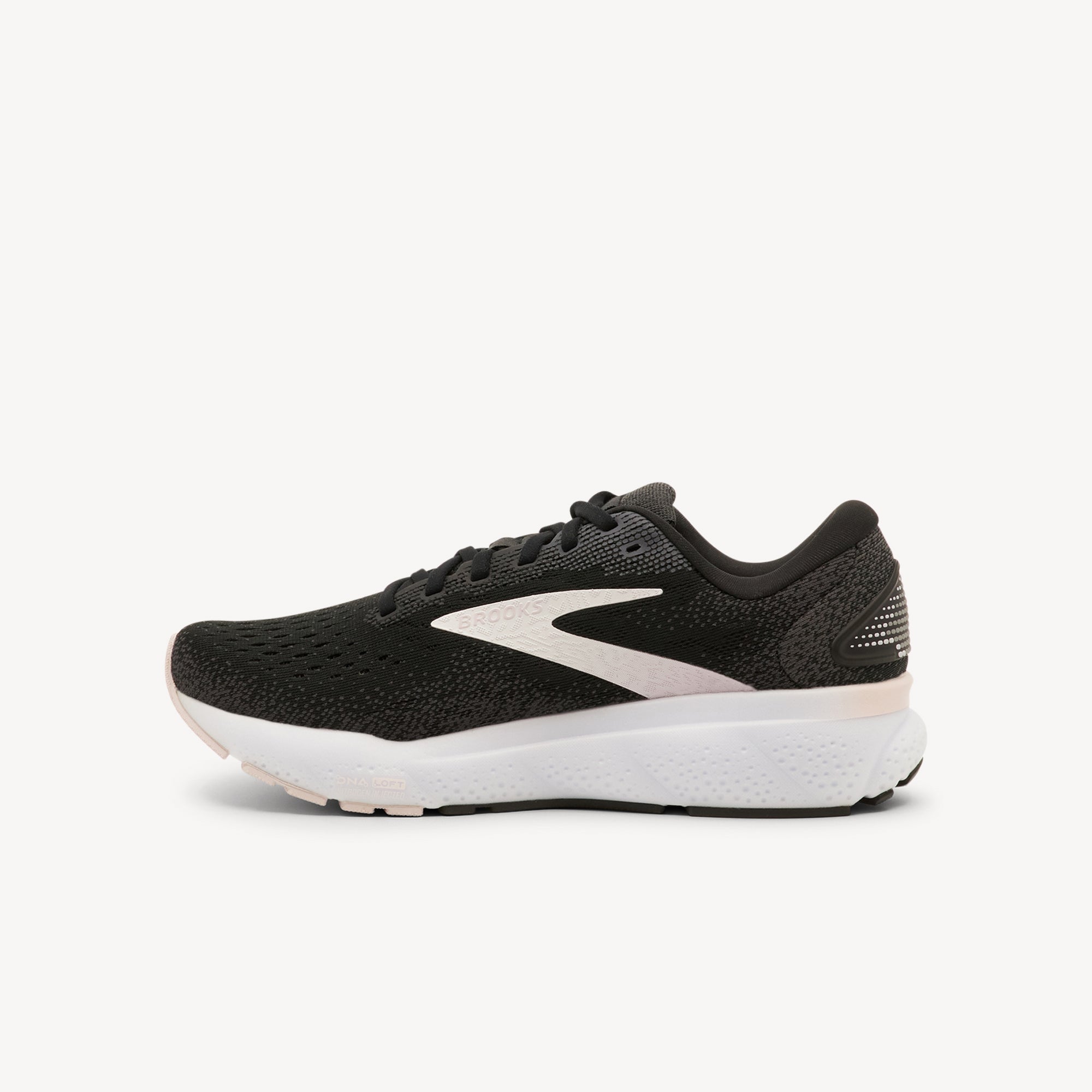 Brooks Ghost 16 Black / White / Orchid Ice Womens