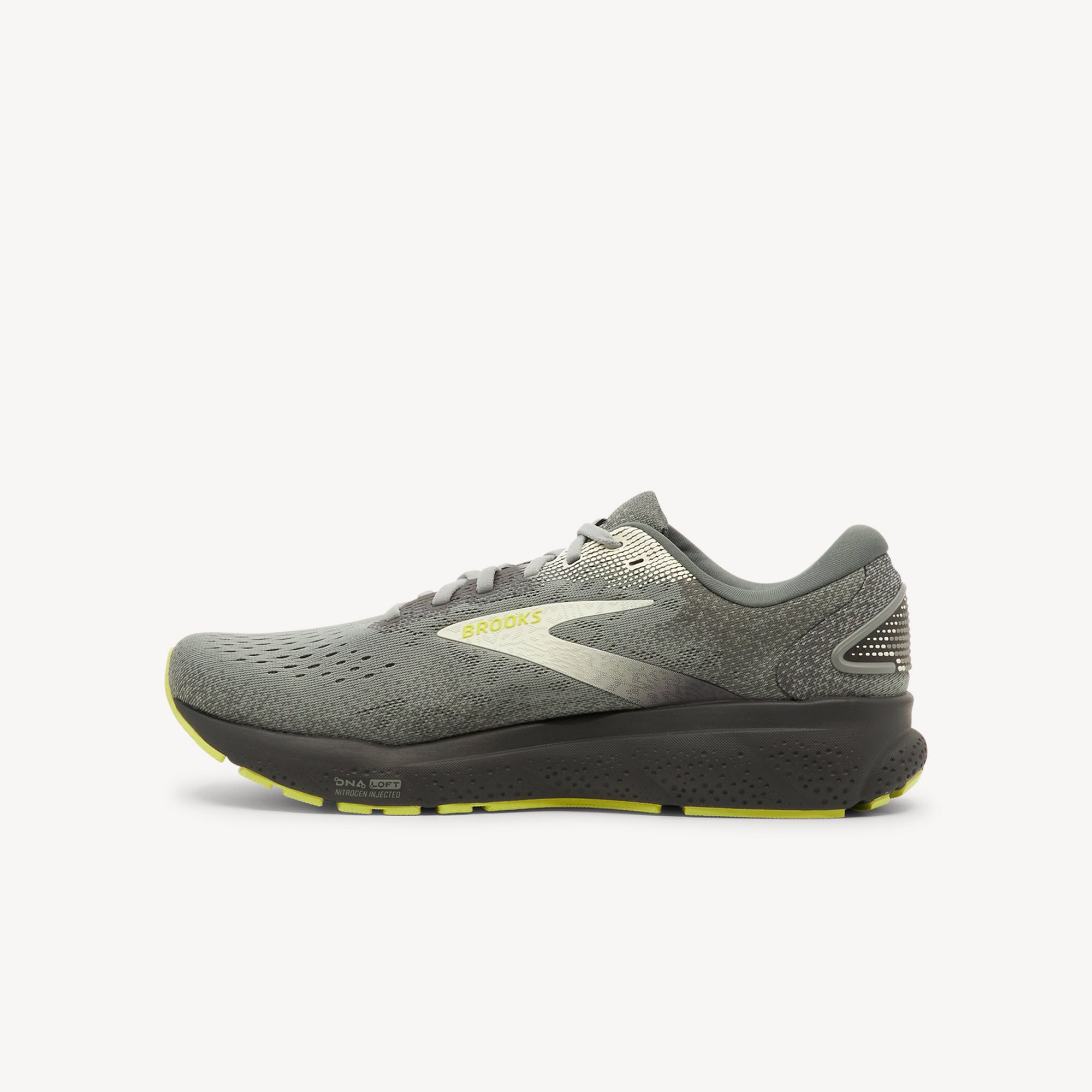Brooks Ghost 16 Primer / Grey / Lime Mens