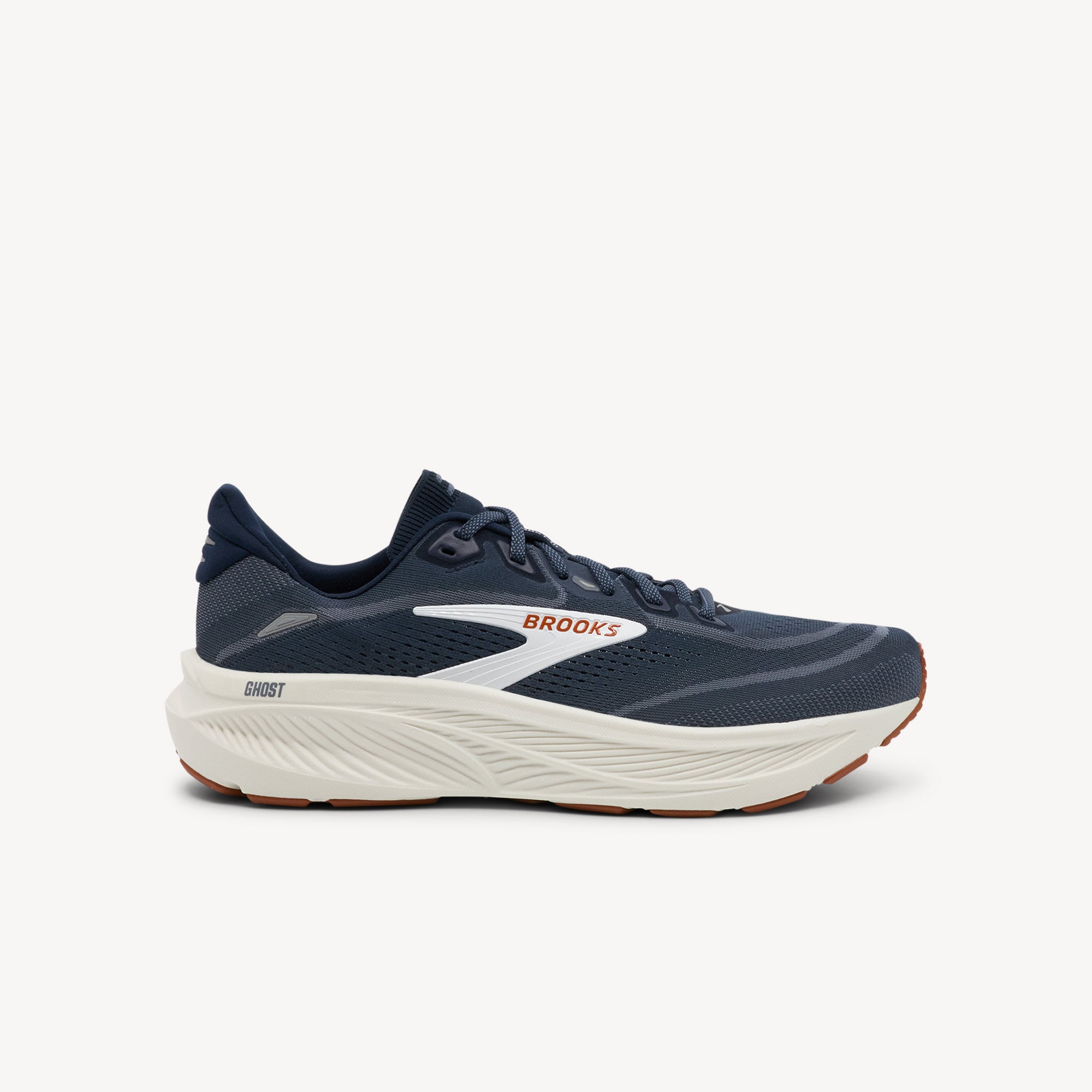 BROOKS GHOST 18 features soft smooth balanced cushioning and optimal comfort at Profeet Footwear. Daily training shoe for men. Expert-fitted.