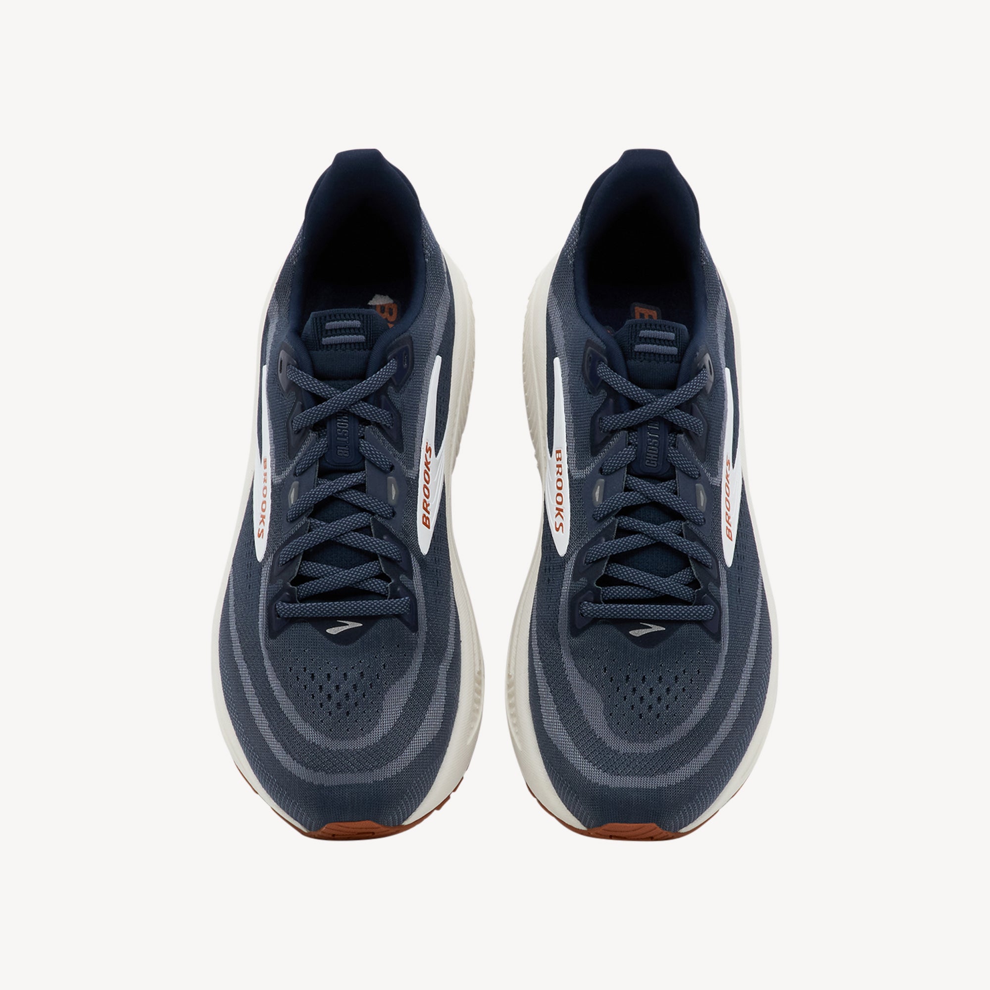 Brooks Ghost 18 Navy Blazer / Red Earth Mens