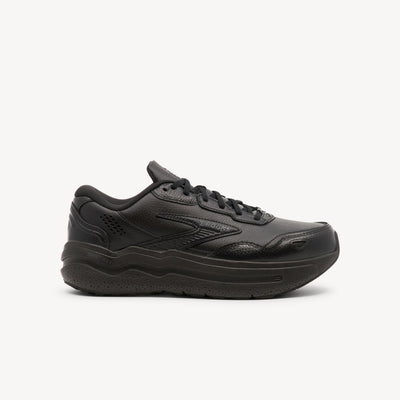 Brooks Ghost Max 2 Leather features easy-clean style at Profeet Footwear. Maximum cushioning with GlideRoll Rocker for effortless smooth transitions.