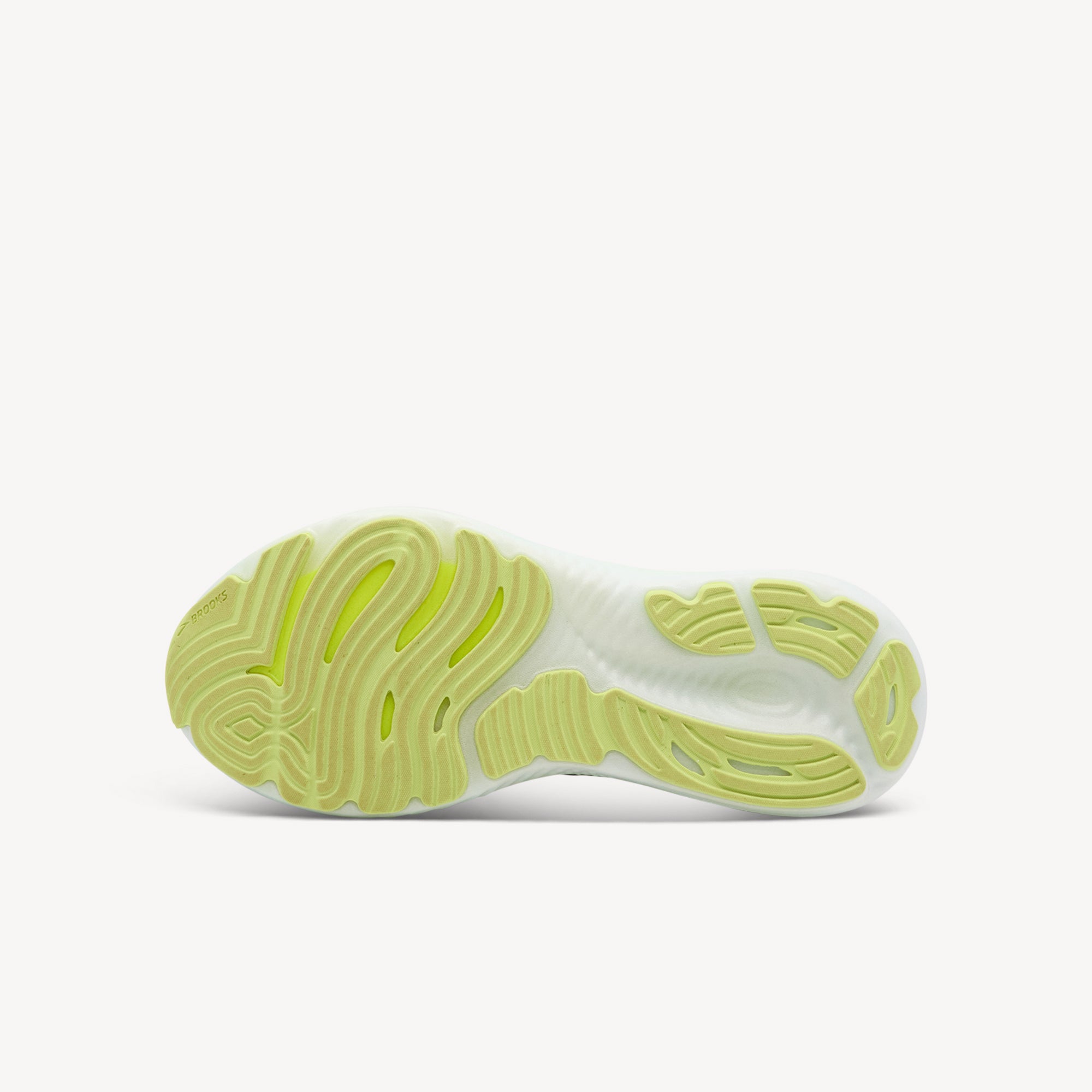 Outsole view of Brooks Glycerin 22. Durable RoadTack Rubber Outsole features strategic rubber coverage made with recycled materials. Shop now at Profeet Footwear.