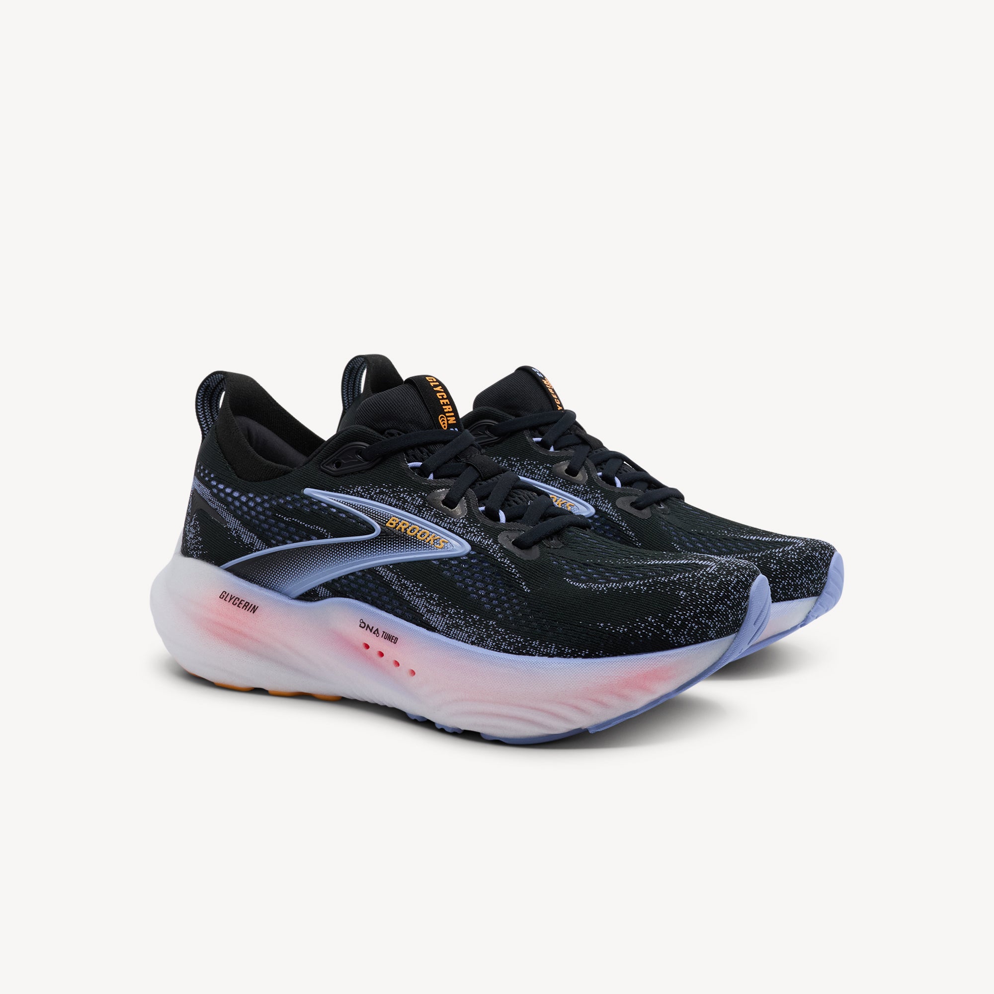 Brooks Glycerin 22 Black / Blue Heron / Orange Womens