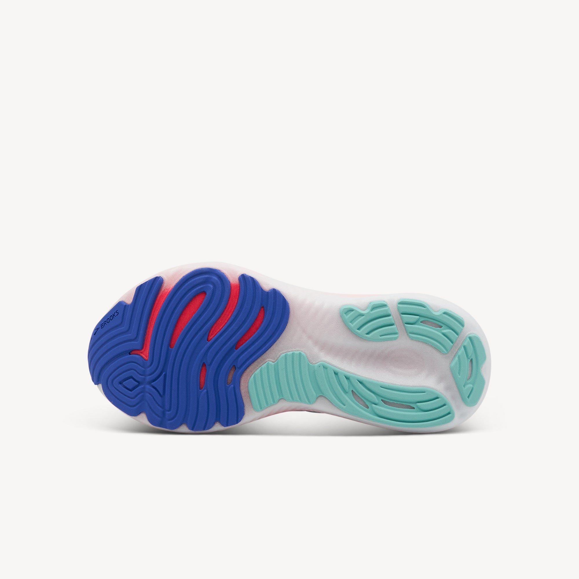 Outsole view of Brooks Glycerin 22. Durable RoadTack Rubber Outsole features strategic rubber coverage made with recycled materials. Shop now at Profeet Footwear.