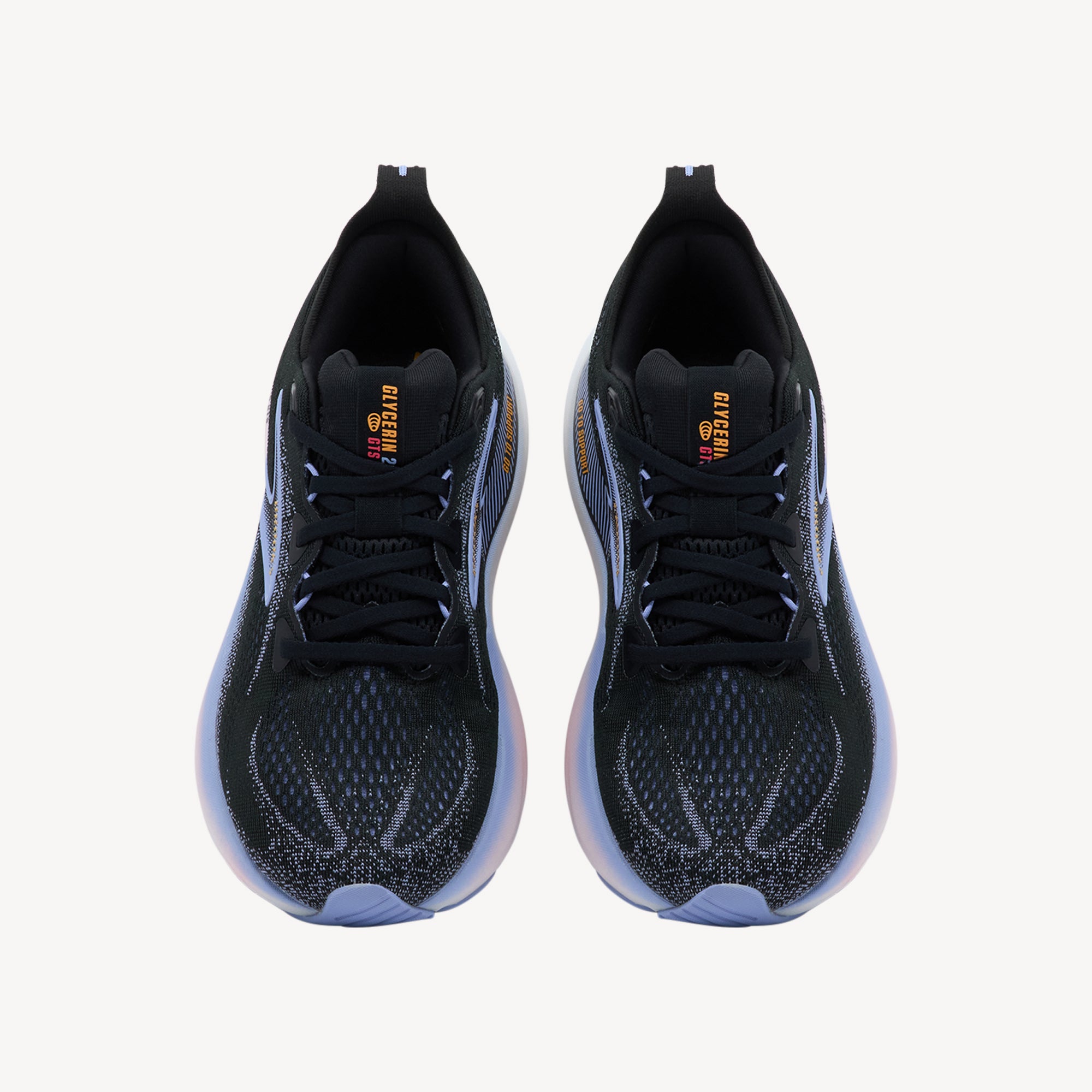 Brooks Glycerin GTS 22 Black / Blue Heron / Orange Womens