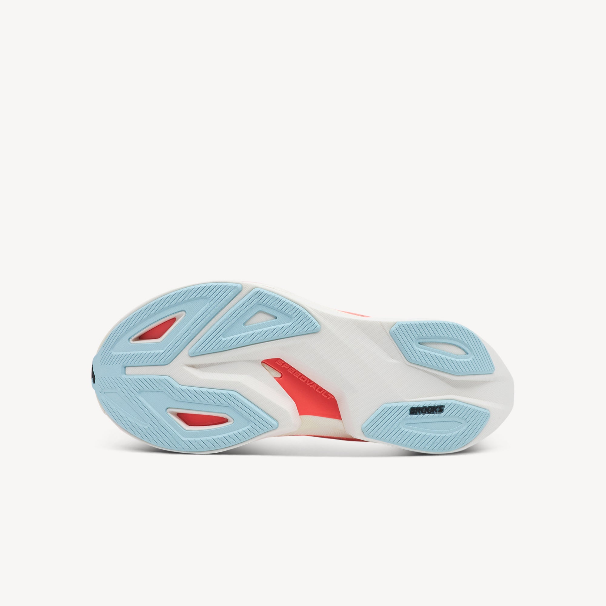 Outsole view of Brooks Hyperion Max 3. Responsive Training Ride ensures bouncy protective landings with energetic rebound creating maxed-out super-trainer experience primed for versatile training demands. Shop now at Profeet Footwear.