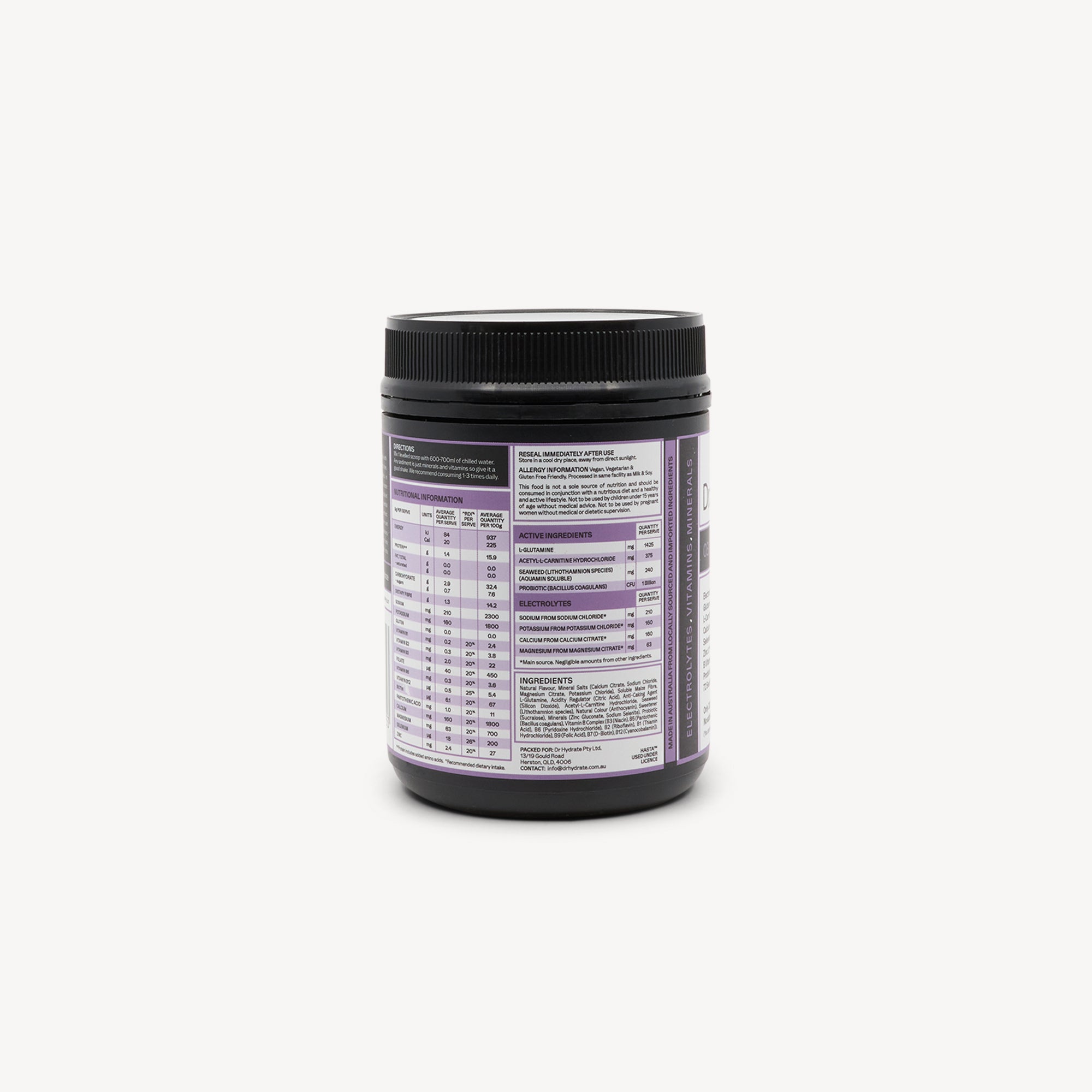 DR HYDRATE features scientifically balanced hydration formula at Profeet Footwear. Purpose-built performance drink. Expert-fitted.
