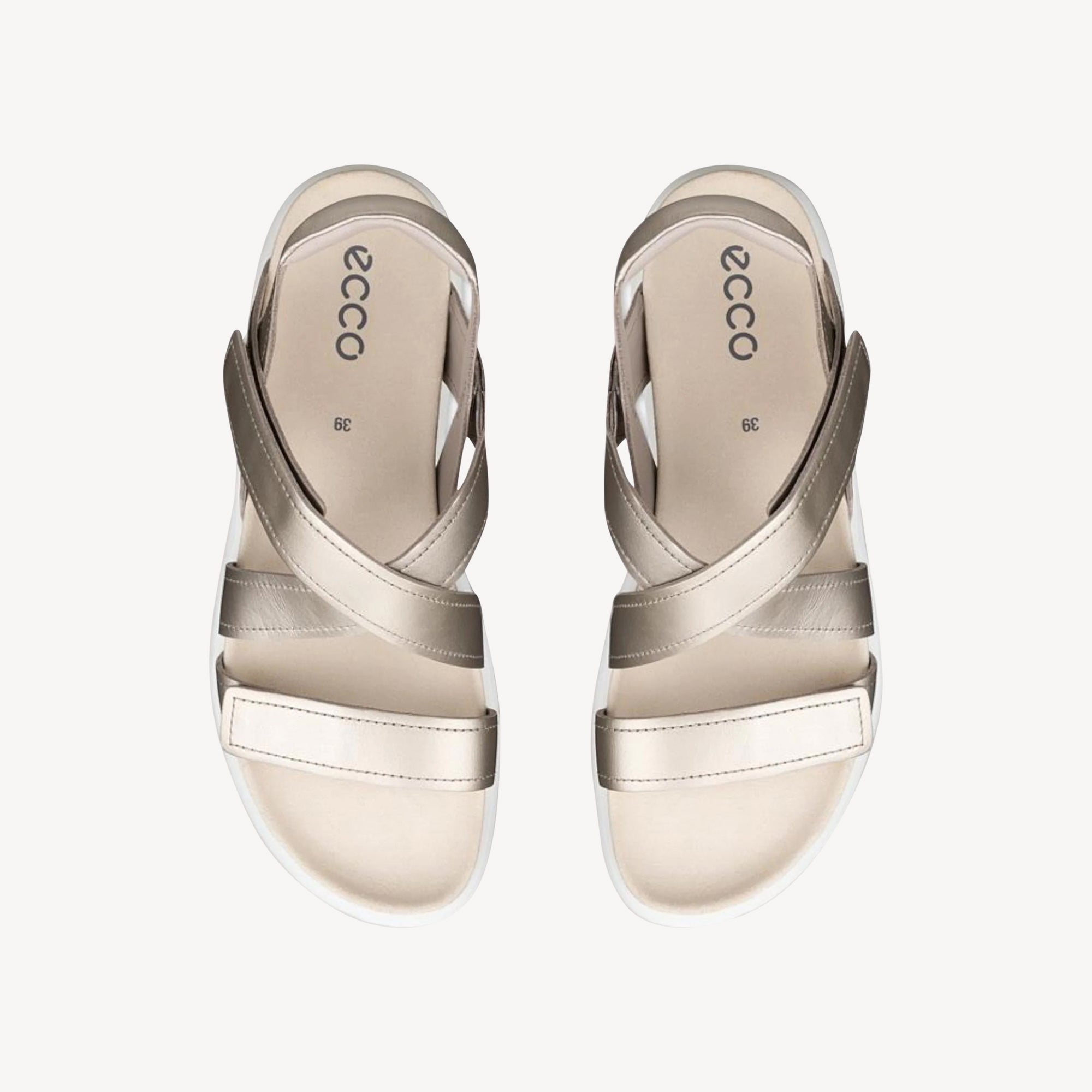 Ecco Soft Sandal Cross Strap Pure Cashmere Womens
