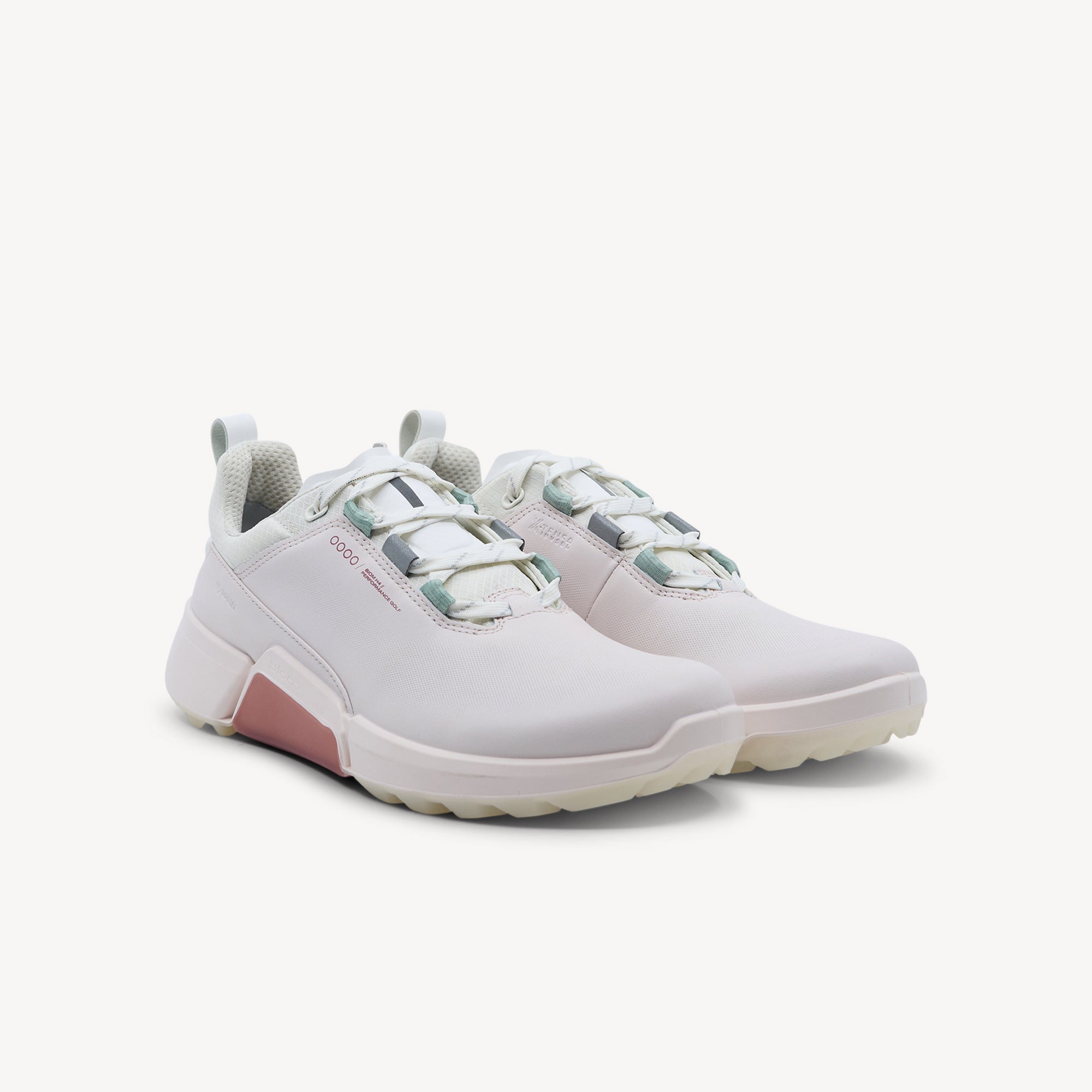 Side view of Ecco Golf Biom H4 features anatomical design and traction at Profeet Footwear. High-performance women's golf shoe for serious players. Shop now.