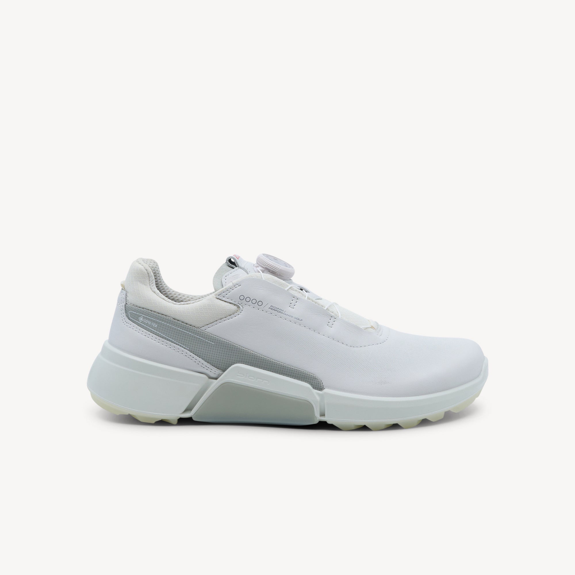 Shop Ecco Golf Biom H4 BOA womens in White/Concrete. Biom Natural Motion, premium leather, X-Tensa stability, BOA dial. Expert-fitted. Locally-loved.