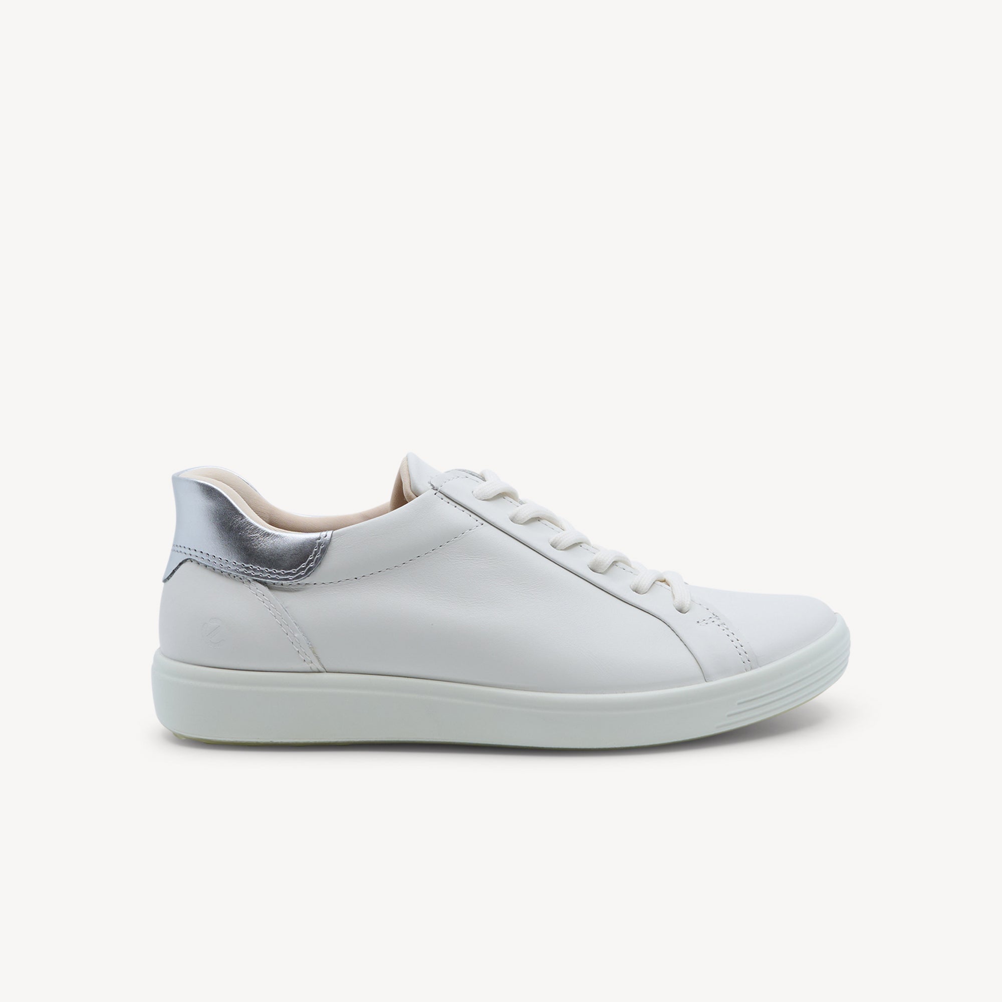 Ecco Soft 7 Easy Slip Lace White / Pure Silver Womens