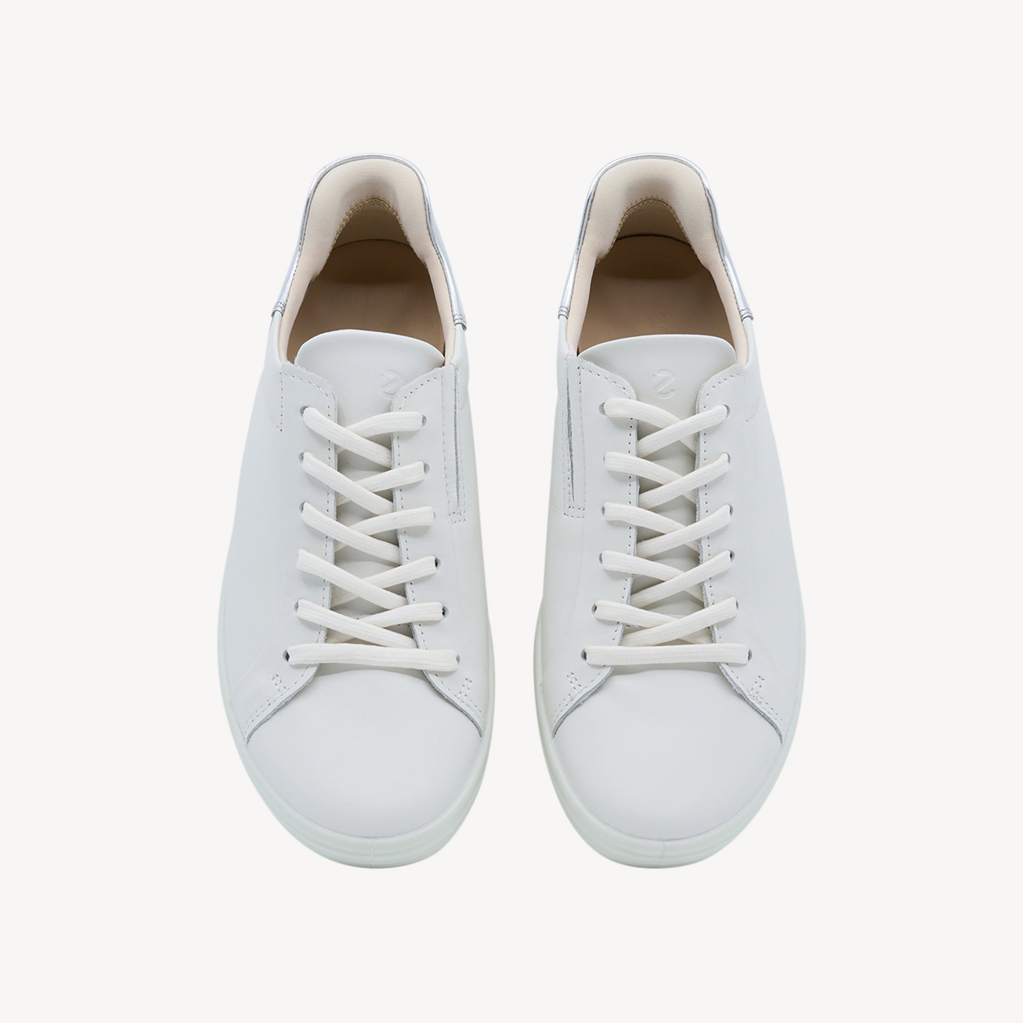 Ecco Soft 7 Easy Slip Lace White / Pure Silver Womens
