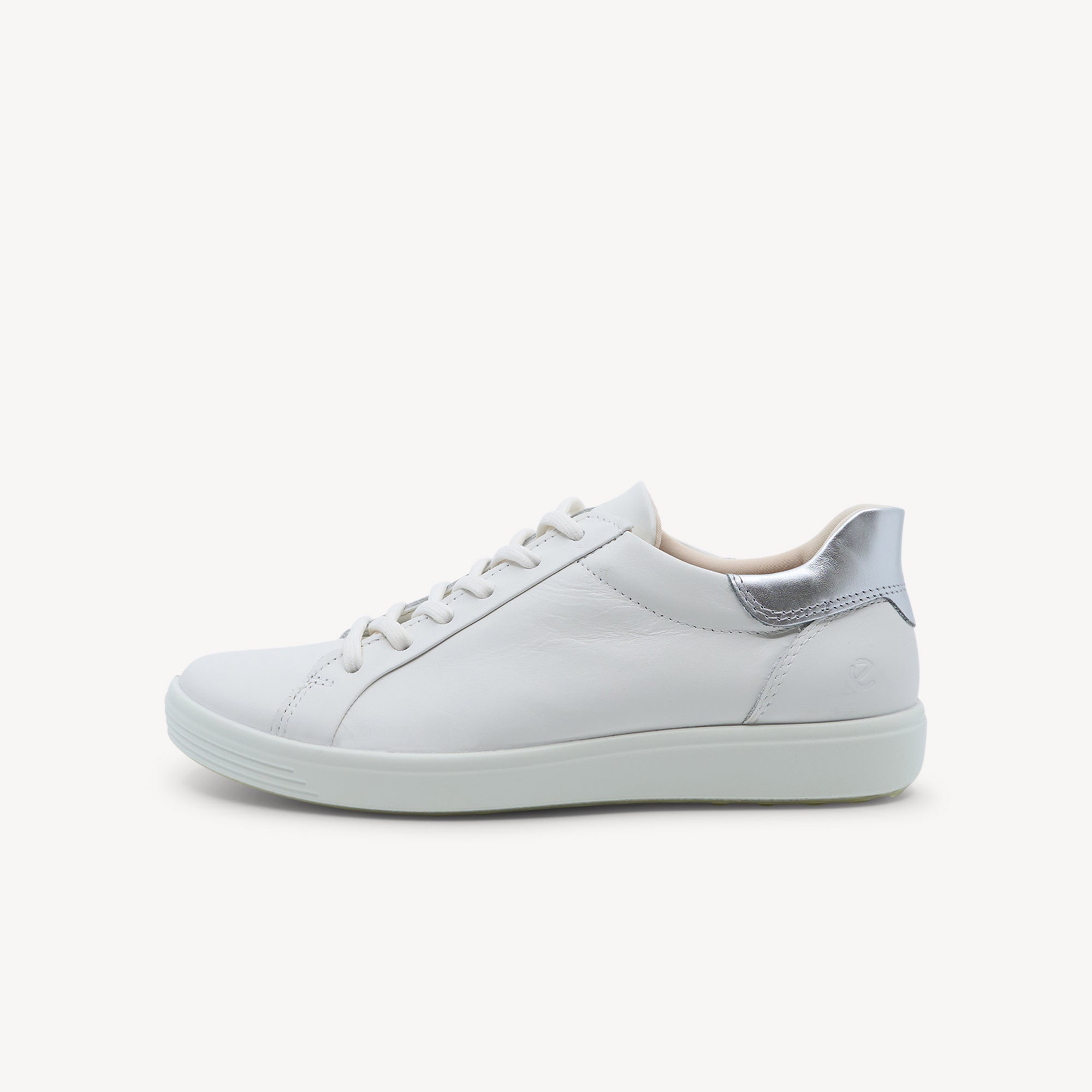 Ecco Soft 7 Easy Slip Lace White / Pure Silver Womens