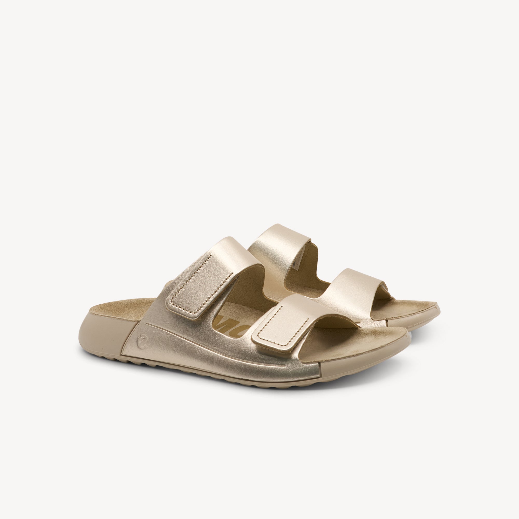 Side view of Ecco Cozmo 2 Strap features anatomical footbed at Profeet Footwear. Premium leather sandal with two adjustable straps for customised fit. Shop now.