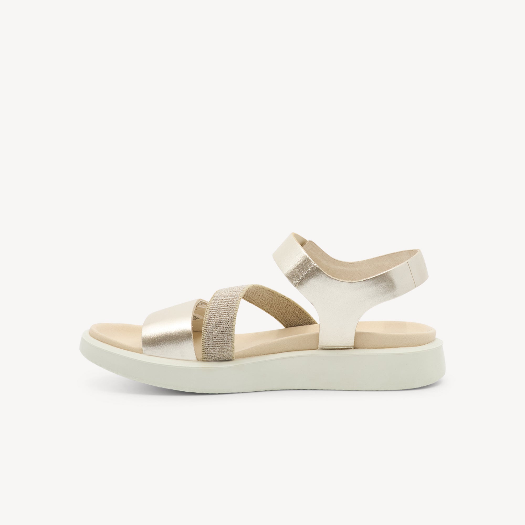 Ecco Flowt Pure White Gold Womens