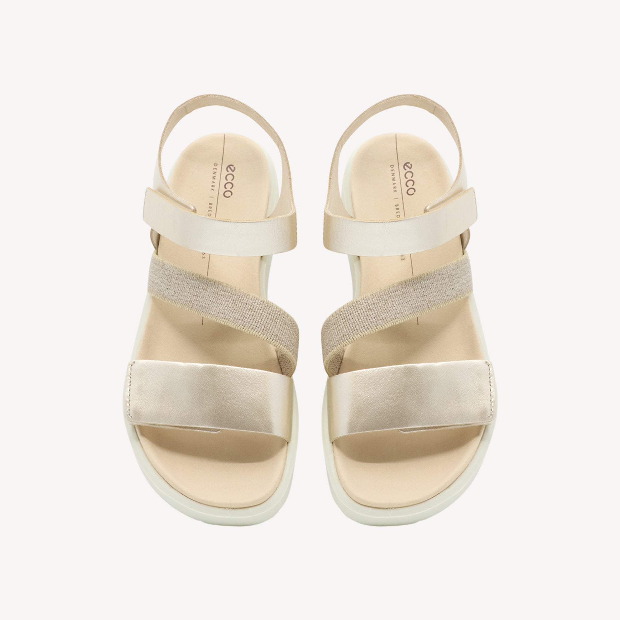 Ecco Flowt Pure White Gold Womens