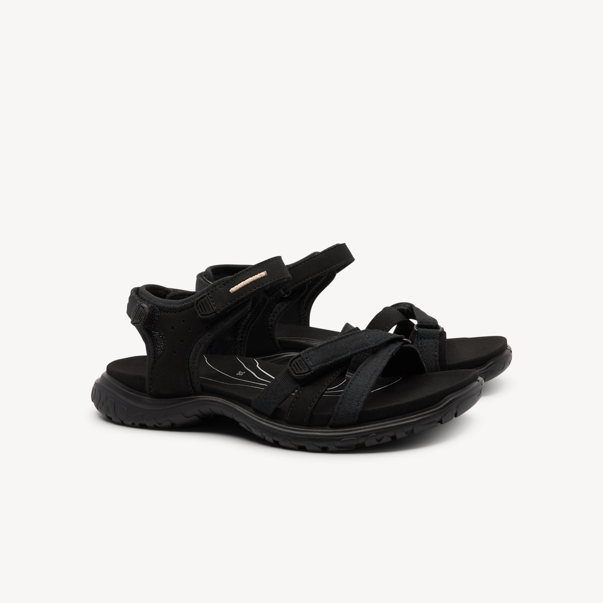 Side view of Ecco Offroad Roam features 3-point adjustability at Profeet Footwear. Lightweight outdoor sandal with microfibre footbed for trail comfort. Shop now.