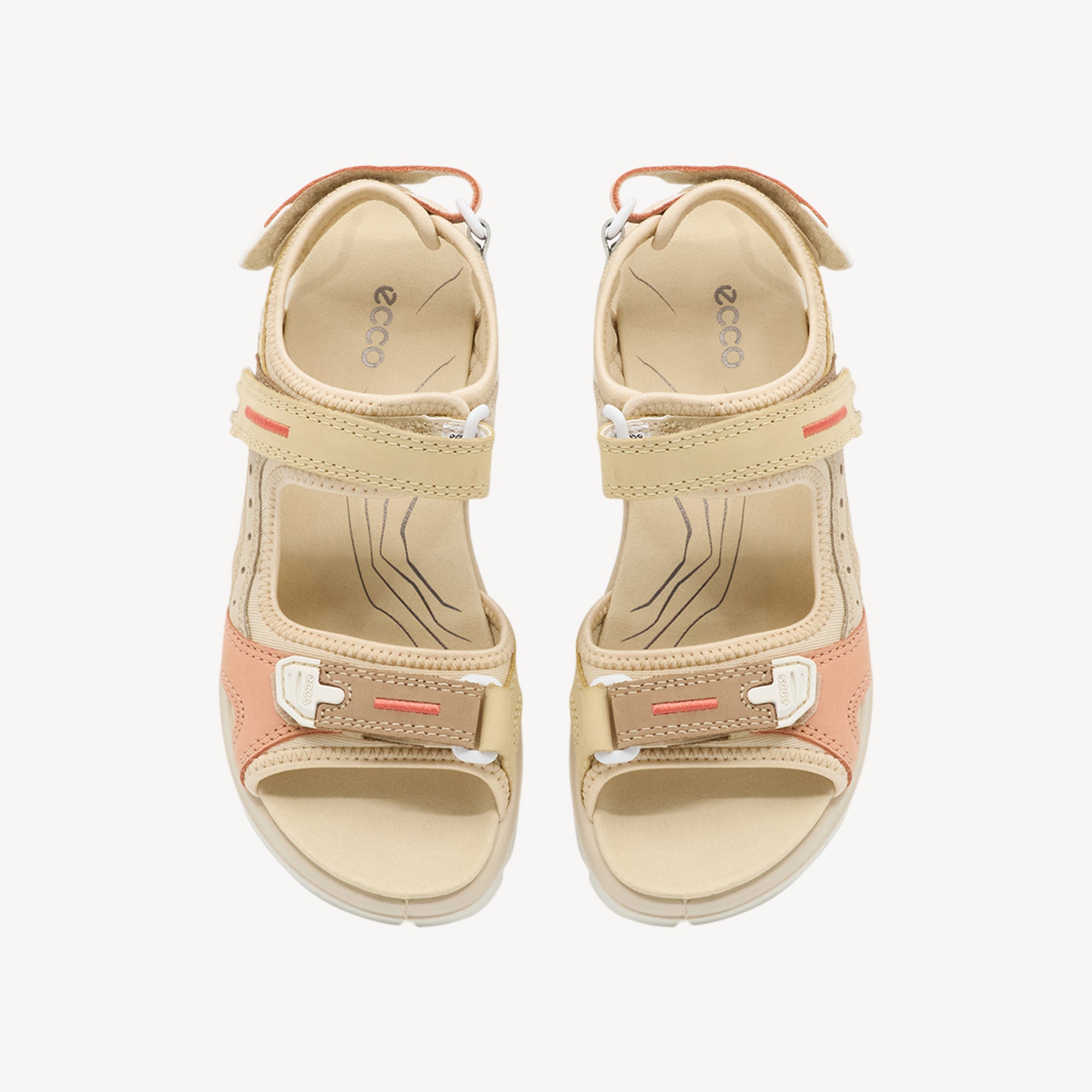 Ecco Offroad Sandal Multicolor Straw Womens