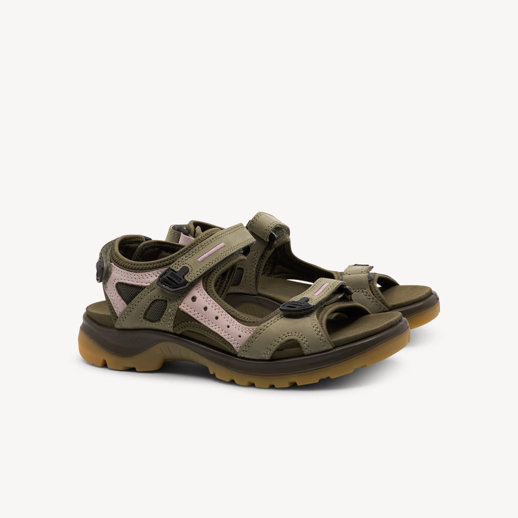 Side view of Ecco Offroad Sandal features 3-point adjustability at Profeet Footwear. Nubuck outdoor sandal with EVA footbed for trail and everyday wear. Shop now.