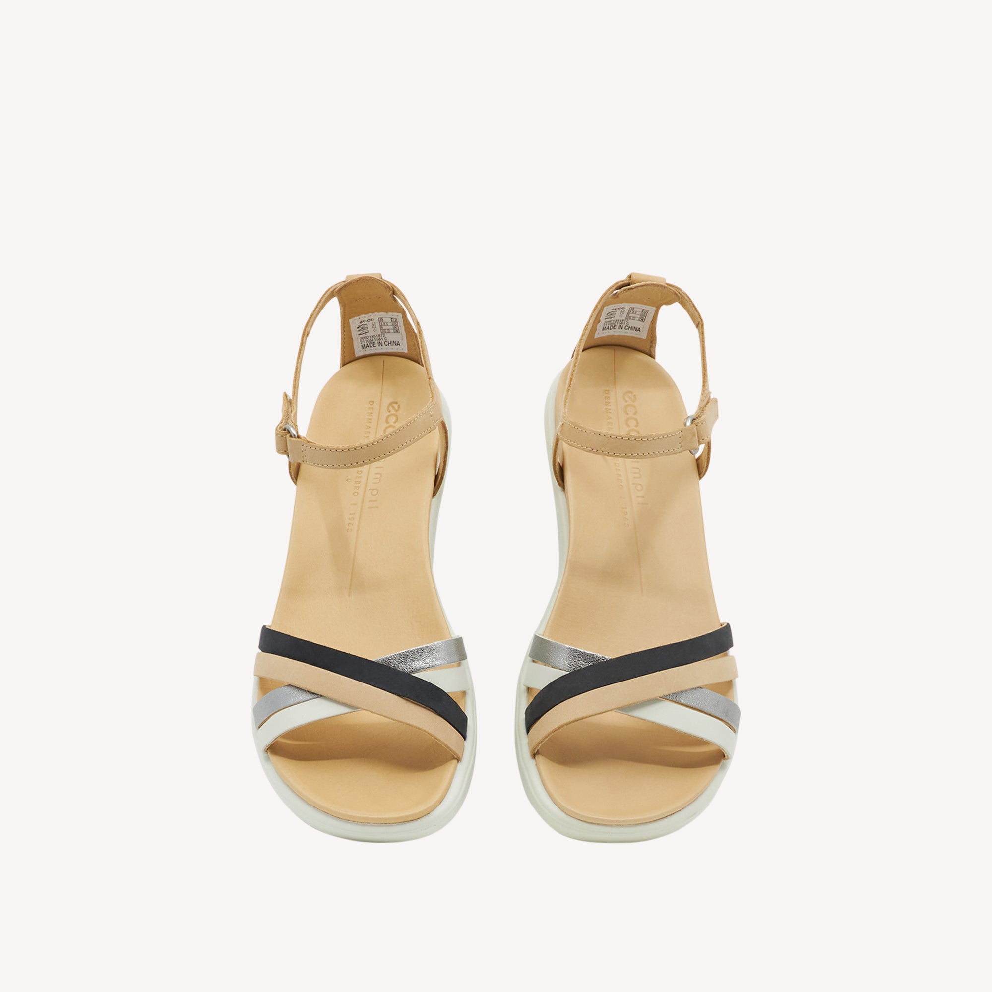 Ecco Simpil Sandal Multicolor Powder Womens