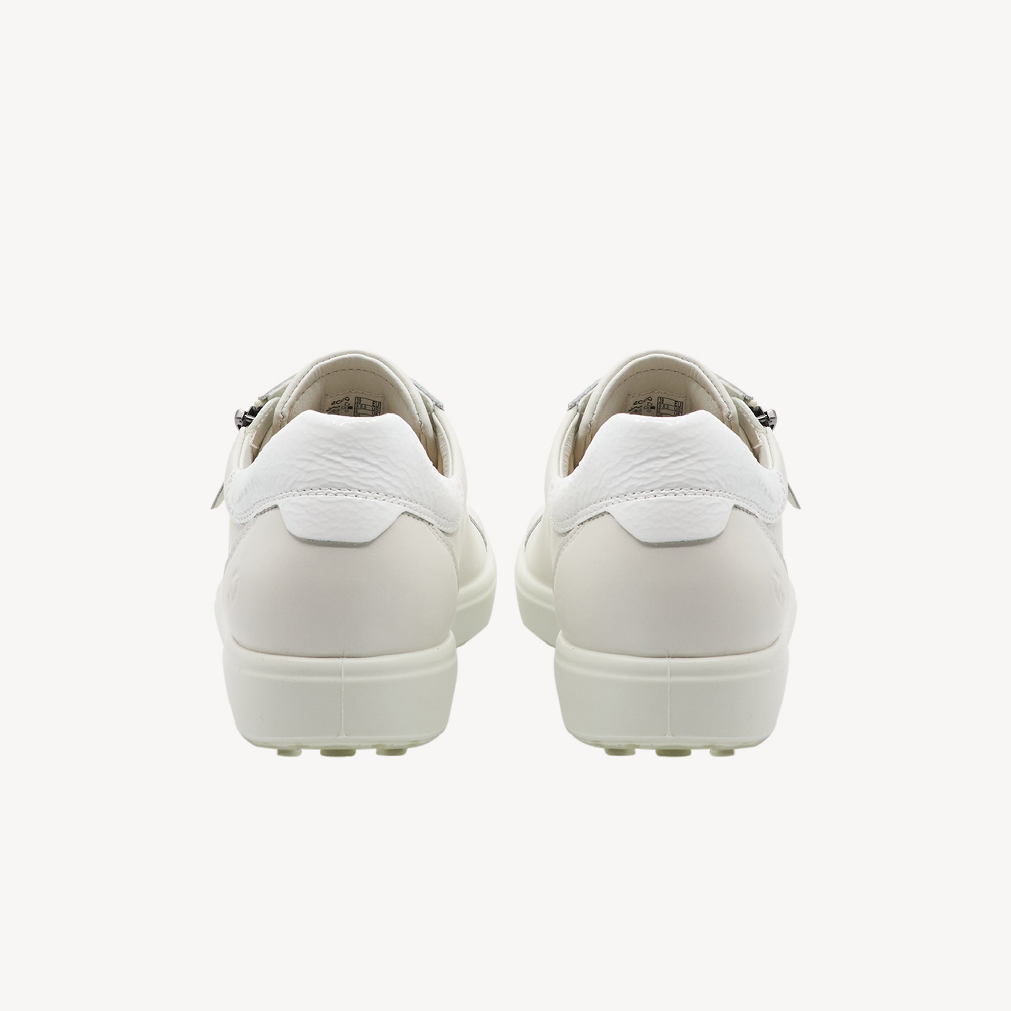 Ecco Soft 7 Side Zip White Womens