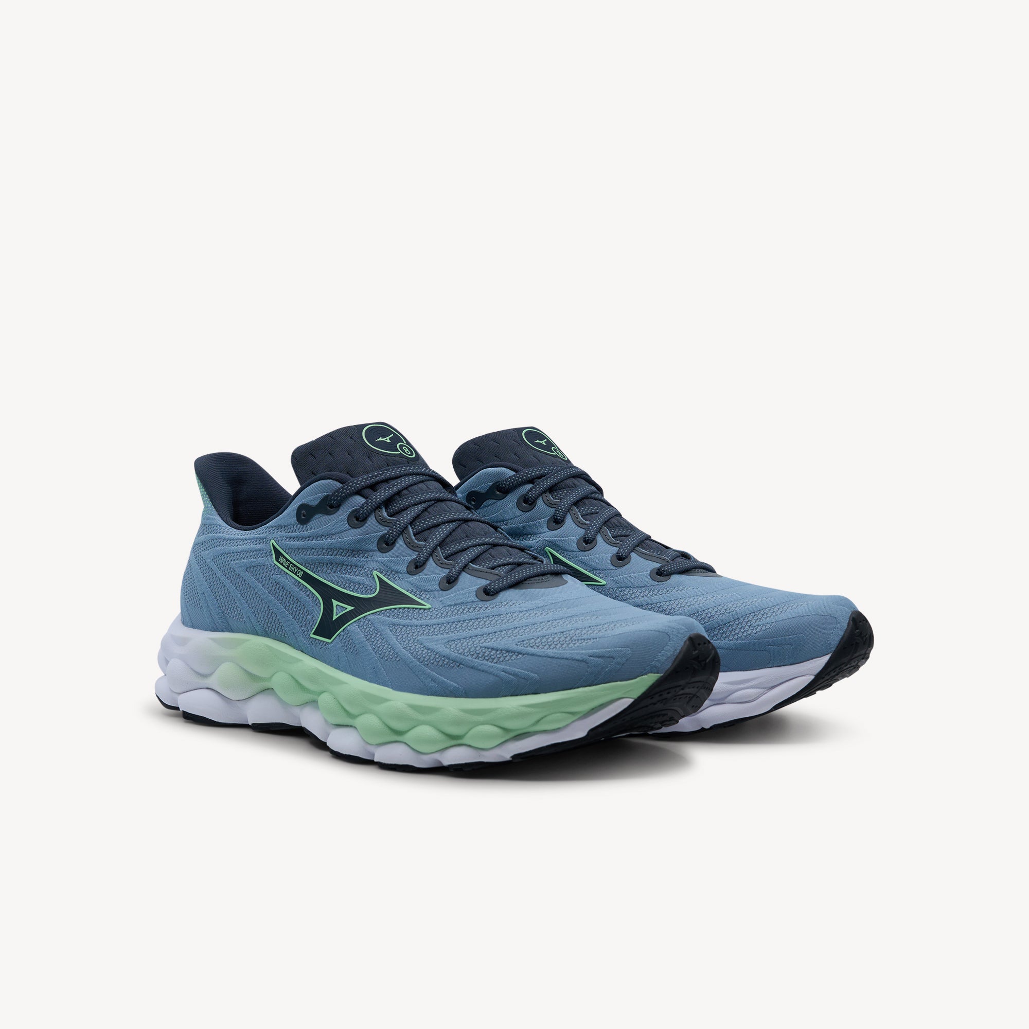 Mizuno Wave Sky 8 Citadel / Vintage Indigo / Neo Mint Mens