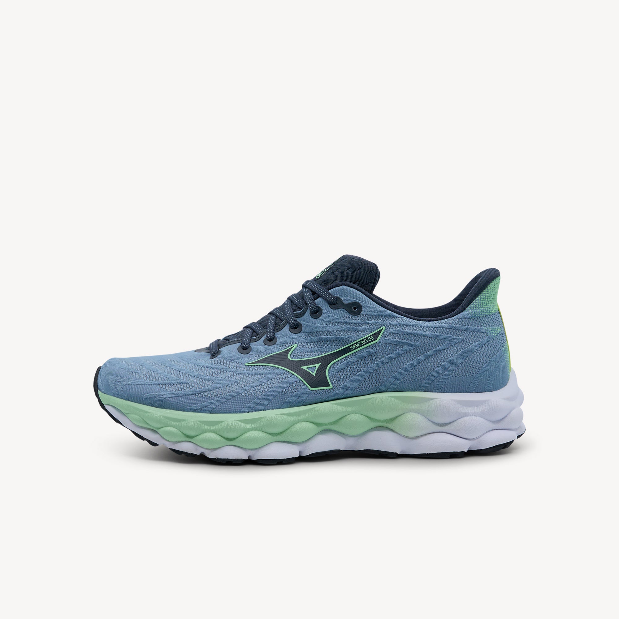 Mizuno Wave Sky 8 Citadel / Vintage Indigo / Neo Mint Mens