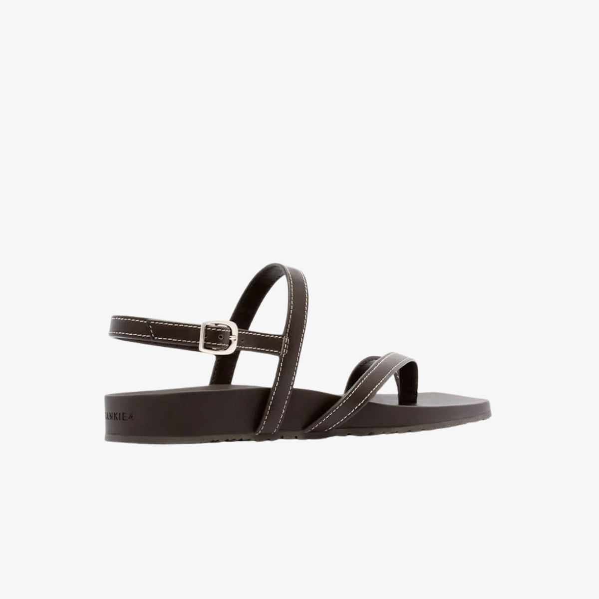 Frankie4 Amalfi Chocolate women’s leather sandal, back view