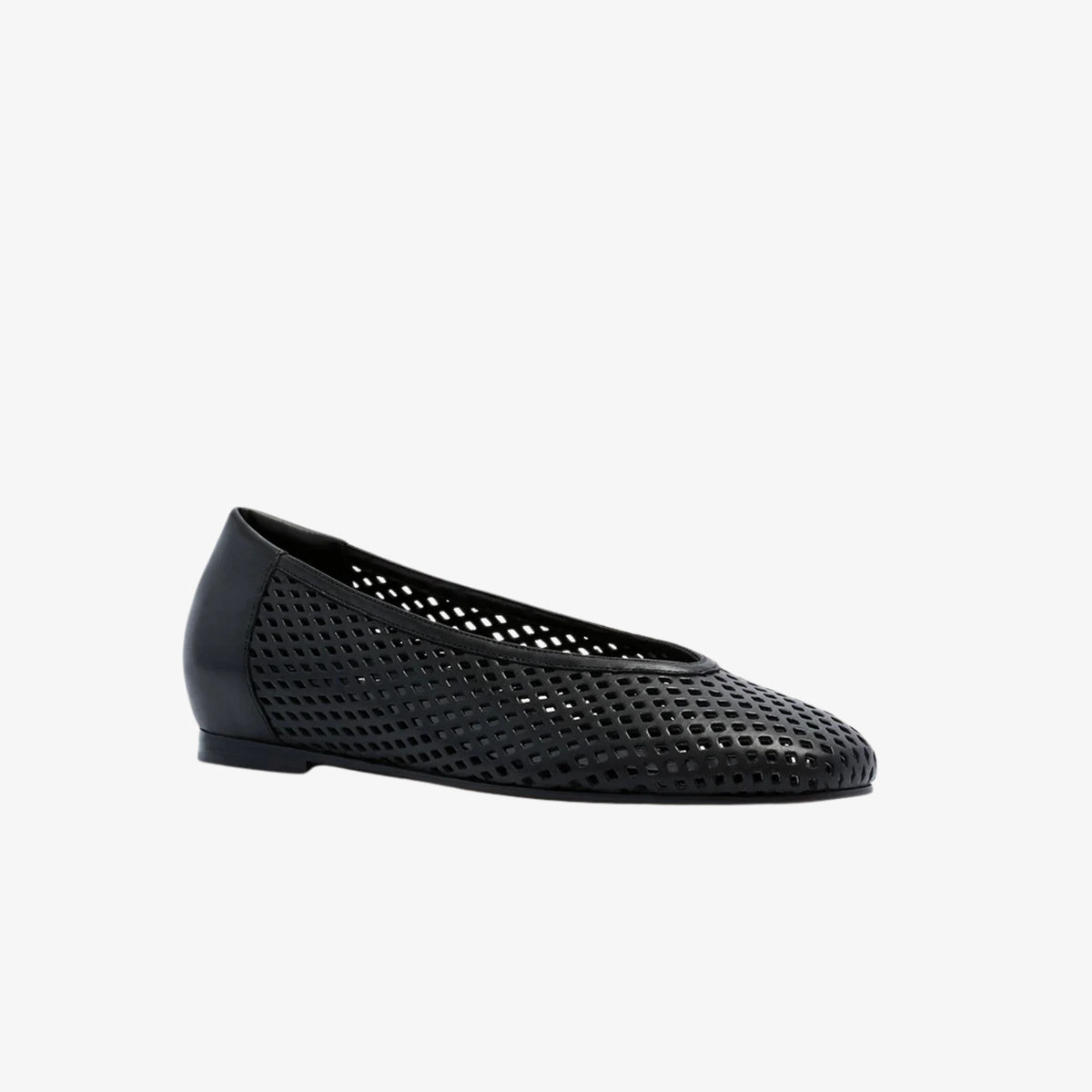 Frankie4 Pearson Black Lattice women’s leather ballet flat, lattice detail