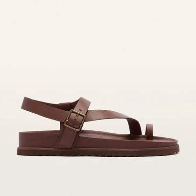 Frankie4 Ren Cinnamon women's leather sandal, side view