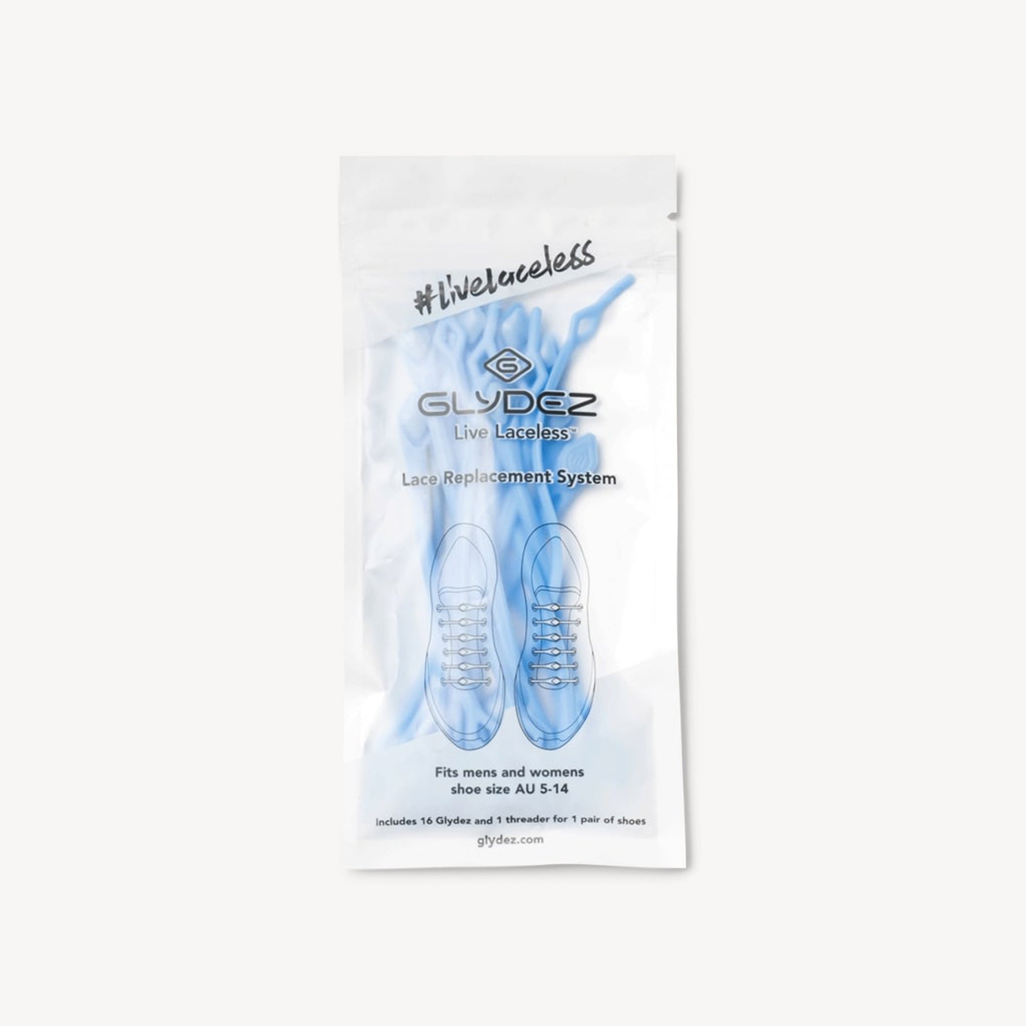Glydez Laces - Adult Sky Blue