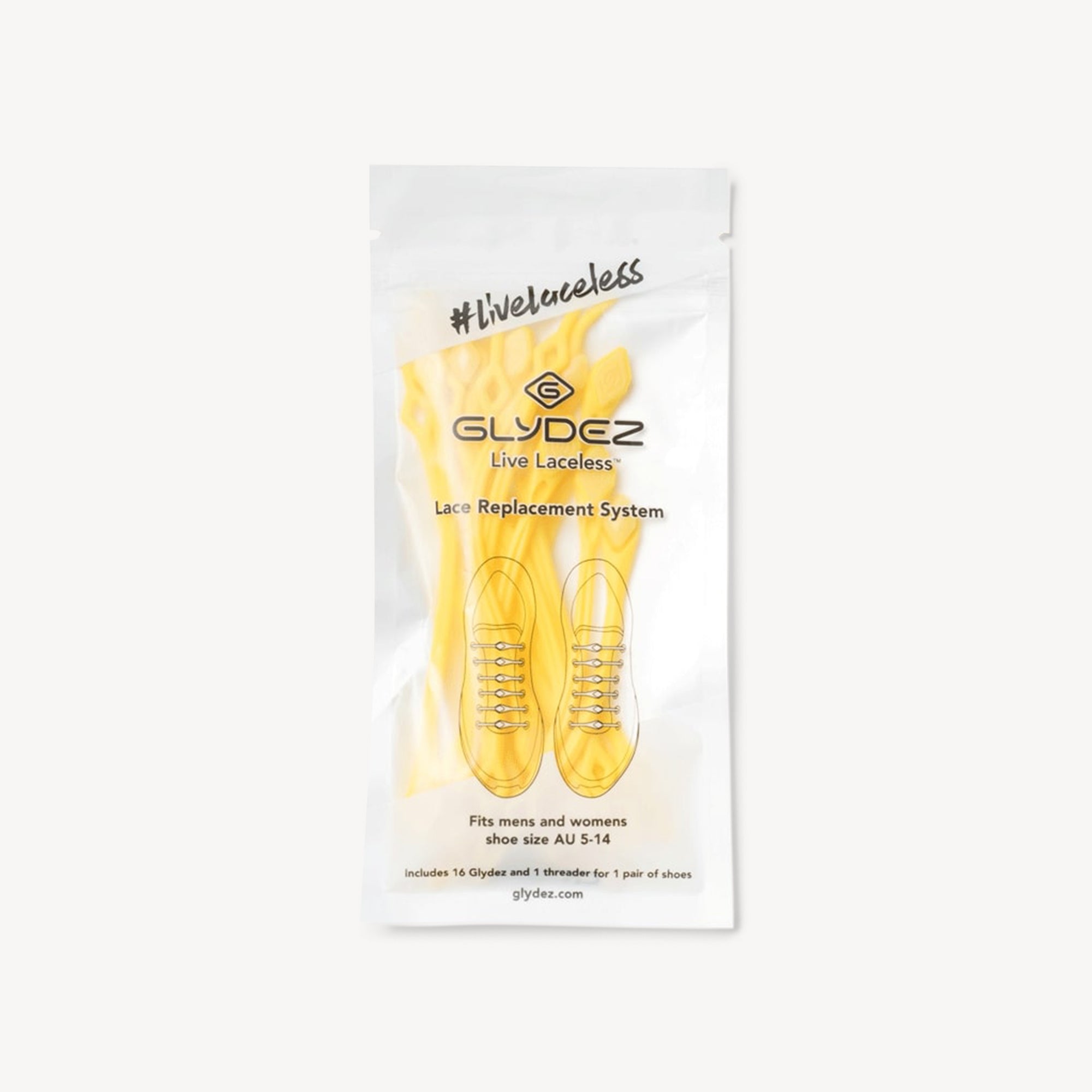 Glydez Laces - Adult Yellow