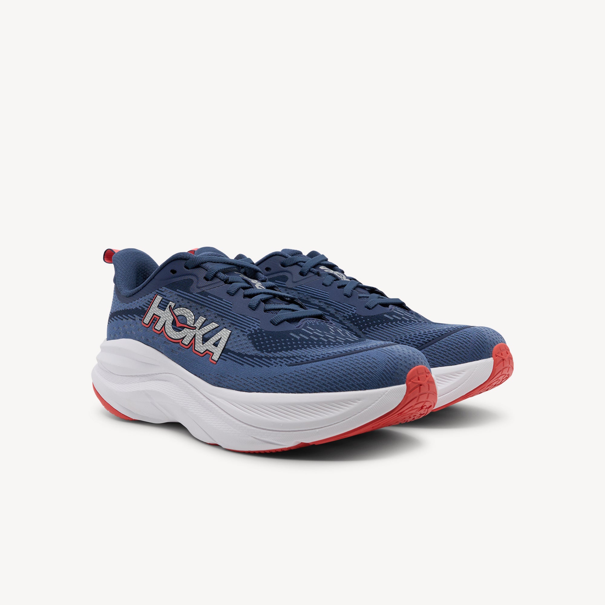Side view of Hoka Skyflow features smooth cushioning at Profeet Footwear. Everyday trainer with maximum comfort and Meta-Rocker geometry for daily miles. Shop now.