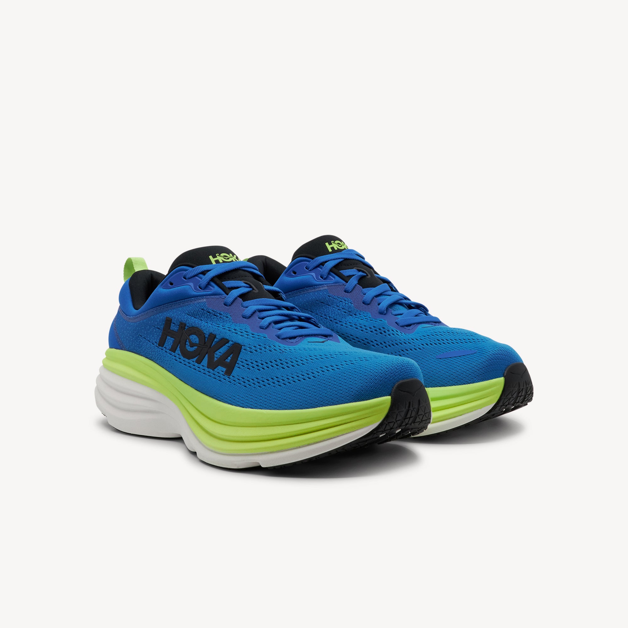 Side view of Hoka Bondi 8 features max cushioning at Profeet Footwear. Plush neutral trainer with extended heel geometry for all-day comfort. Shop now.