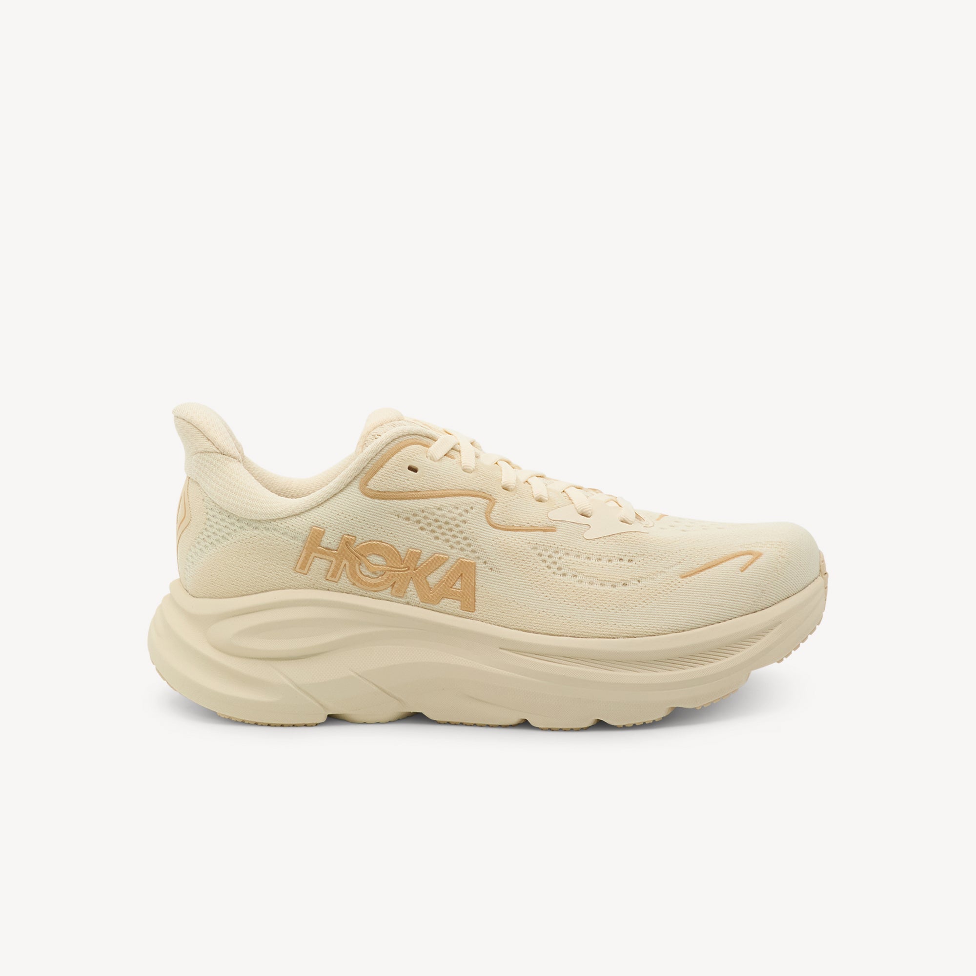 Hoka Clifton 10 features CMEVA cushioning & MetaRocker at Profeet Footwear. Trusted max-cushioned trainer for smooth, stable everyday running comfort.