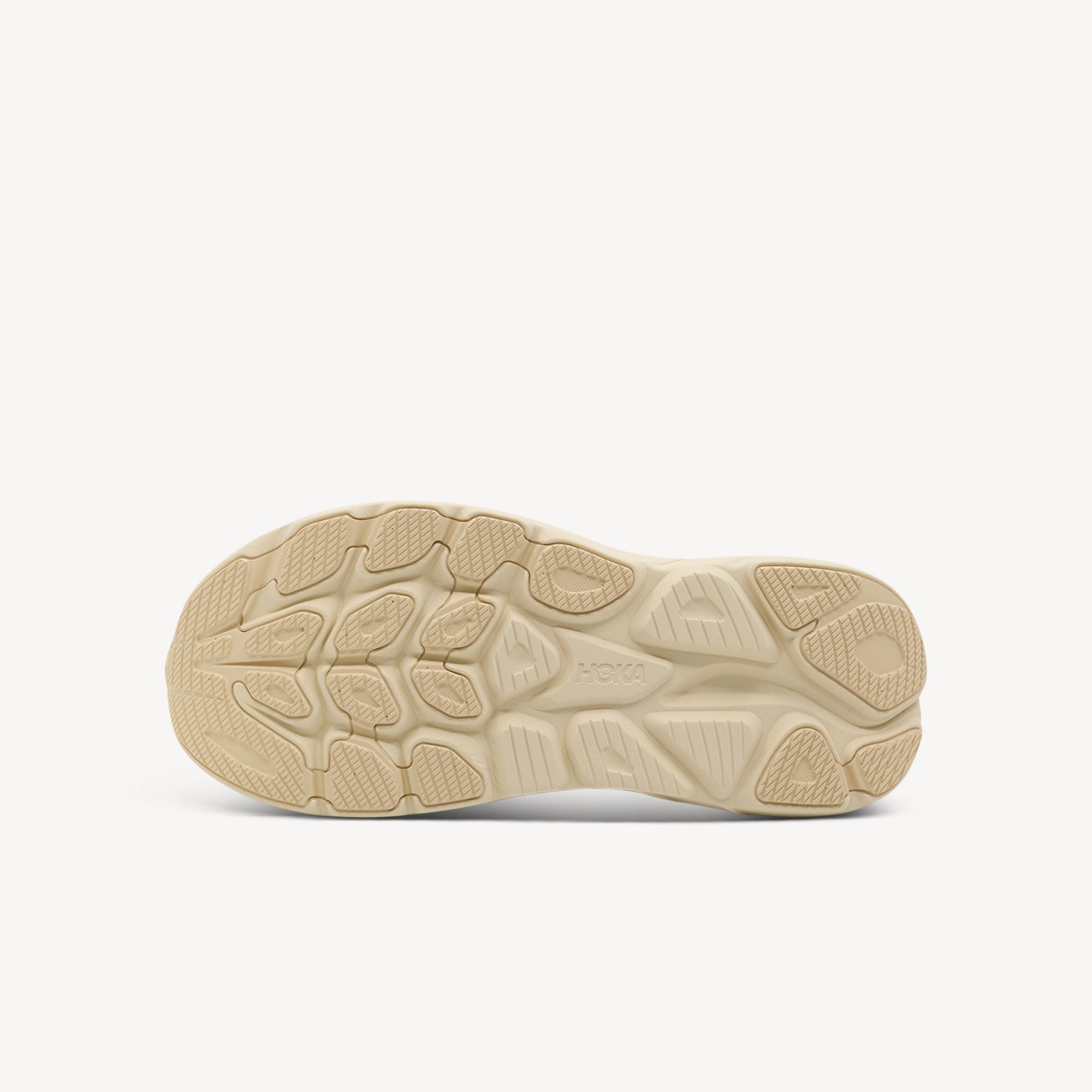 Outsole view of Hoka Clifton 10. Durabrasion rubber outsole provides long-lasting traction and protection on high-wear zones for extended durability. Shop now at Profeet Footwear.